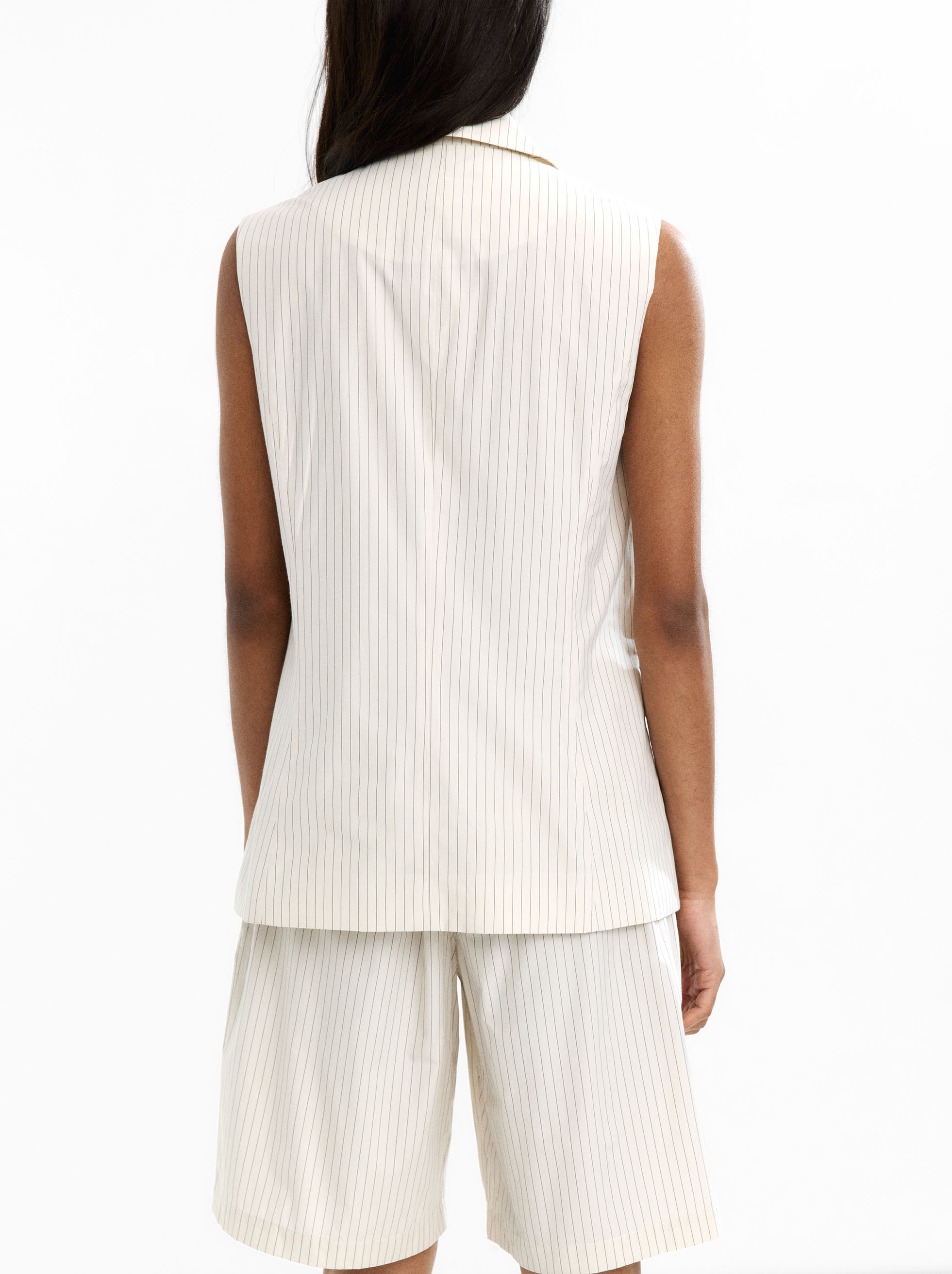 Striped waistcoat with buttons, Multicolor, hi-res