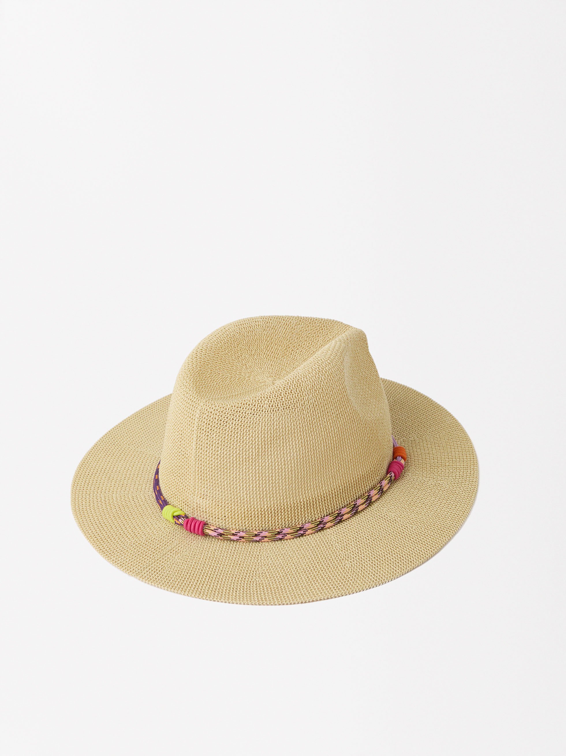 Straw-effect hat with ribbon image number 3.0