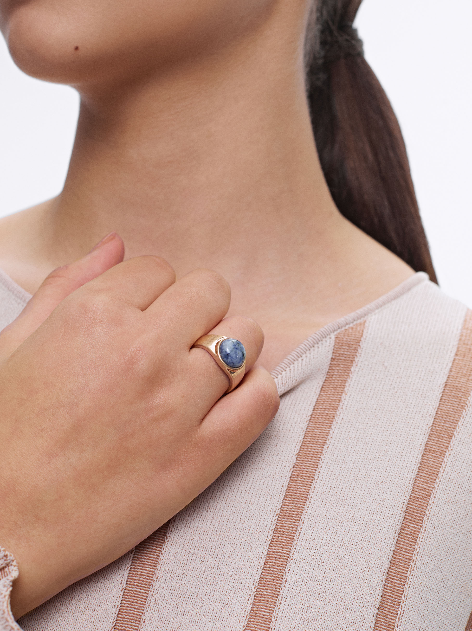 Bague Avec Pierre Bleu Parfois
