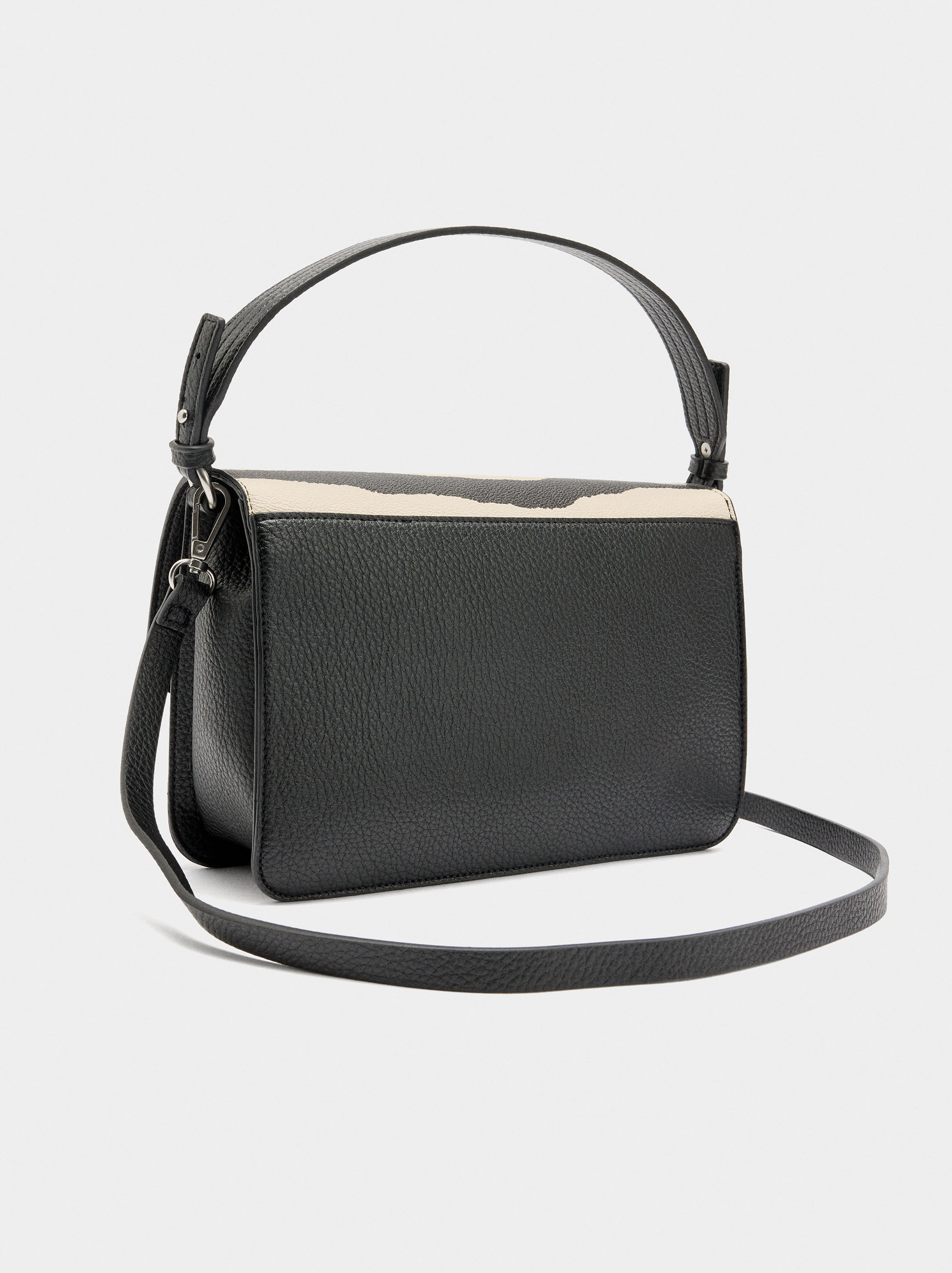 Animal printed crossbody bag with flap image number 3.0