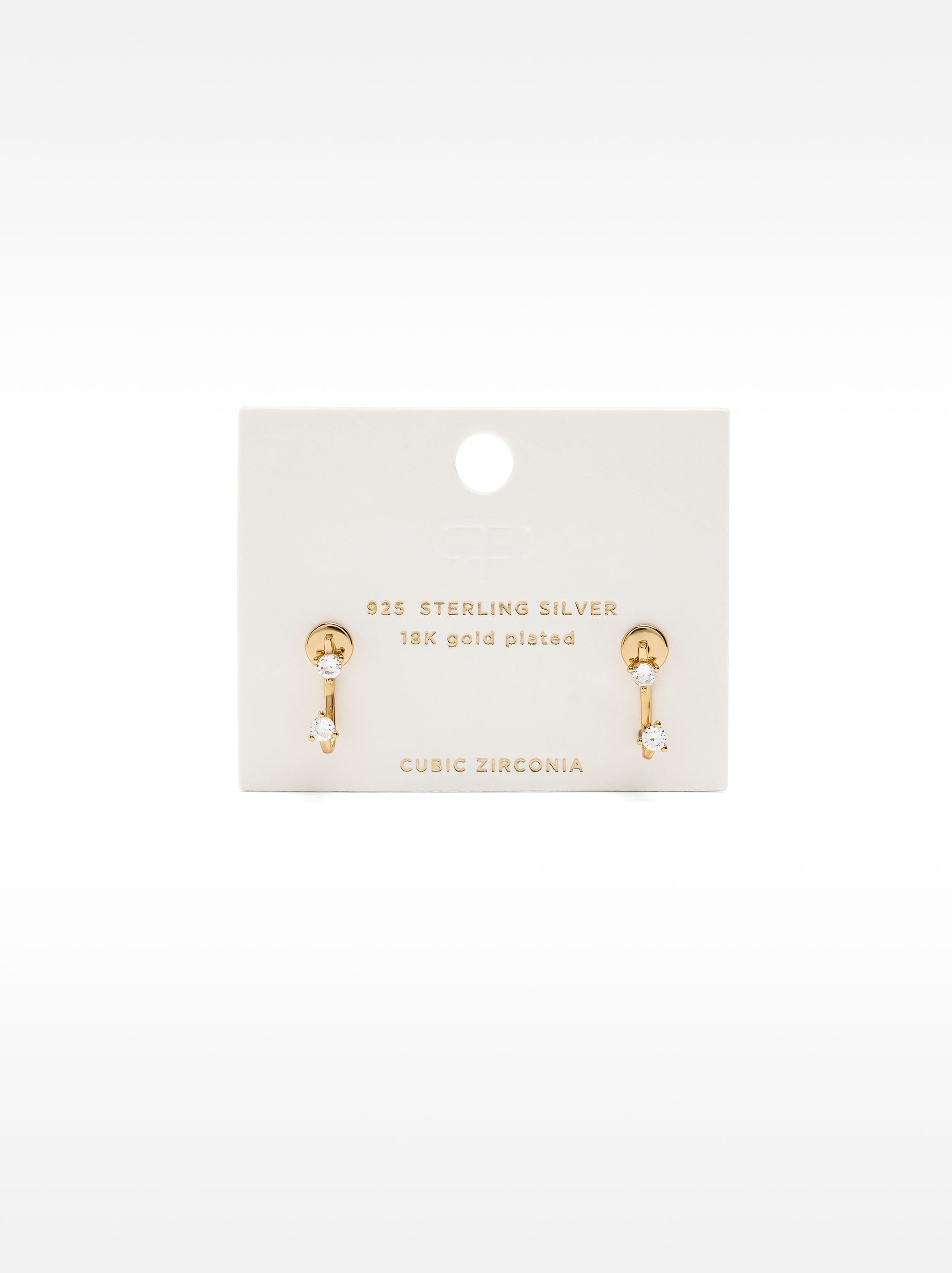 Pendientes ear jacket con circonitas - plata de ley 925 image number 4.0