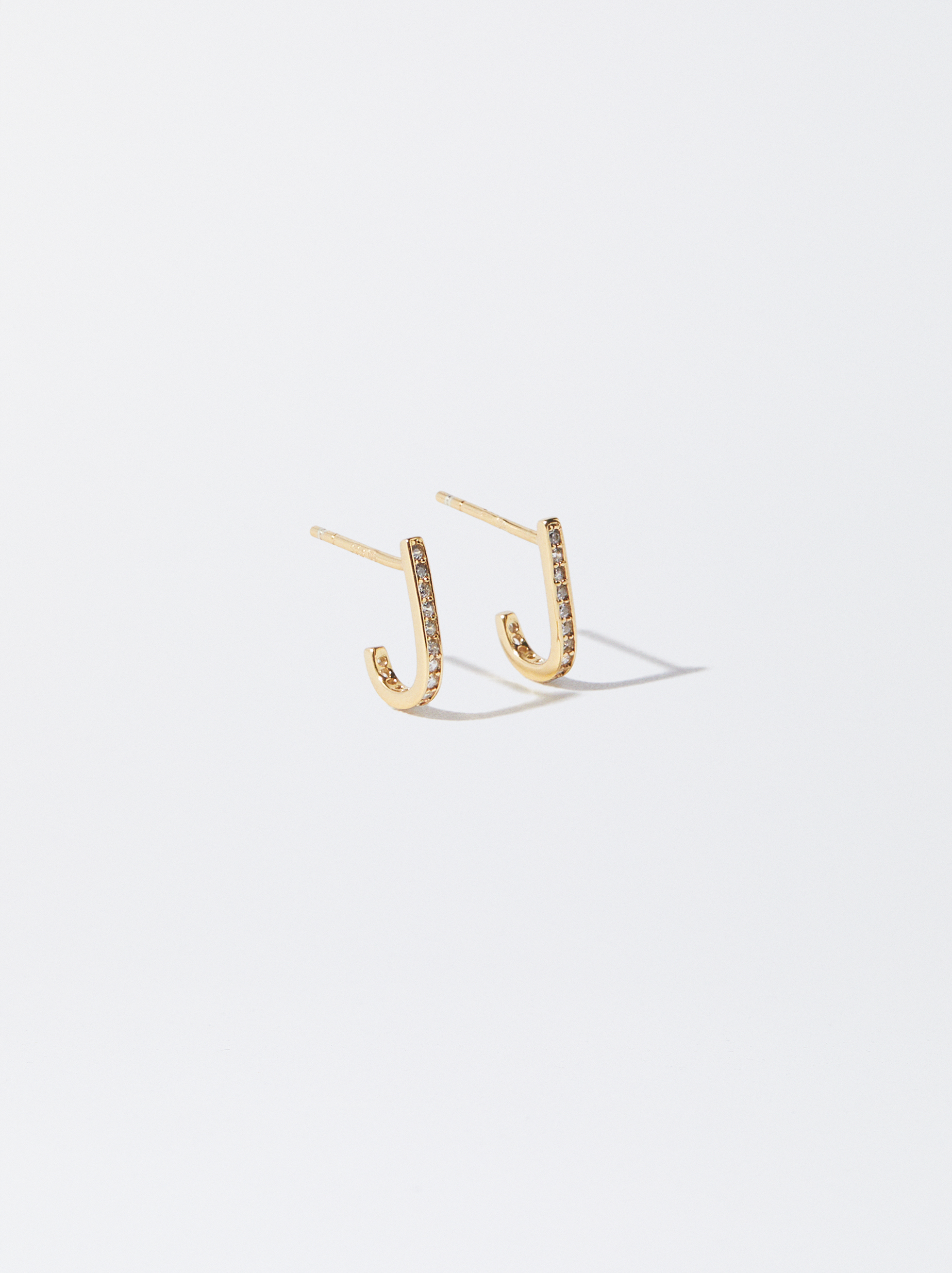925 sterling silver hoops with zirconia image number 0.0