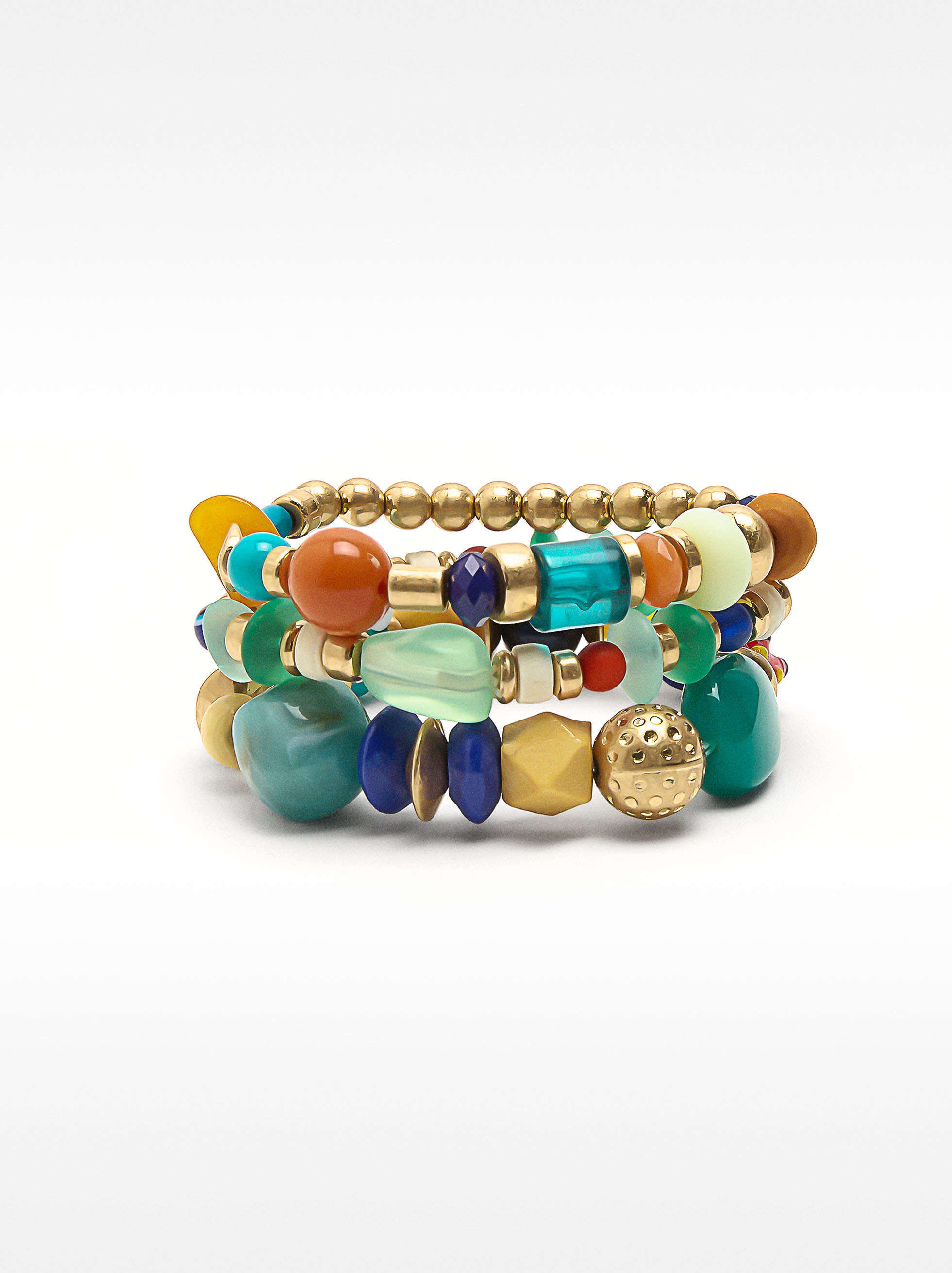 Multicolor elastic bracelet set image number 0.0