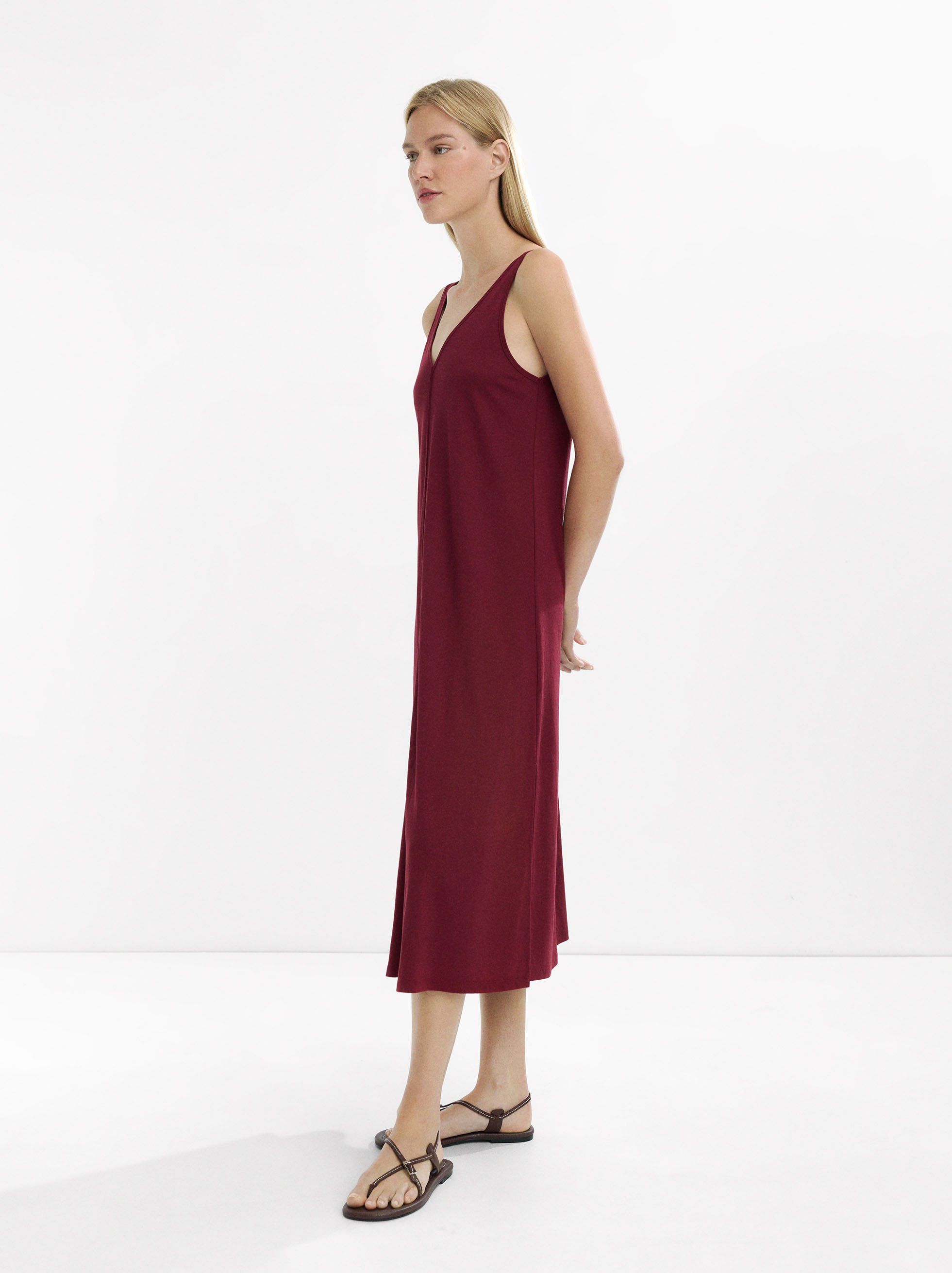 Midi dress with straps image number 1.0
