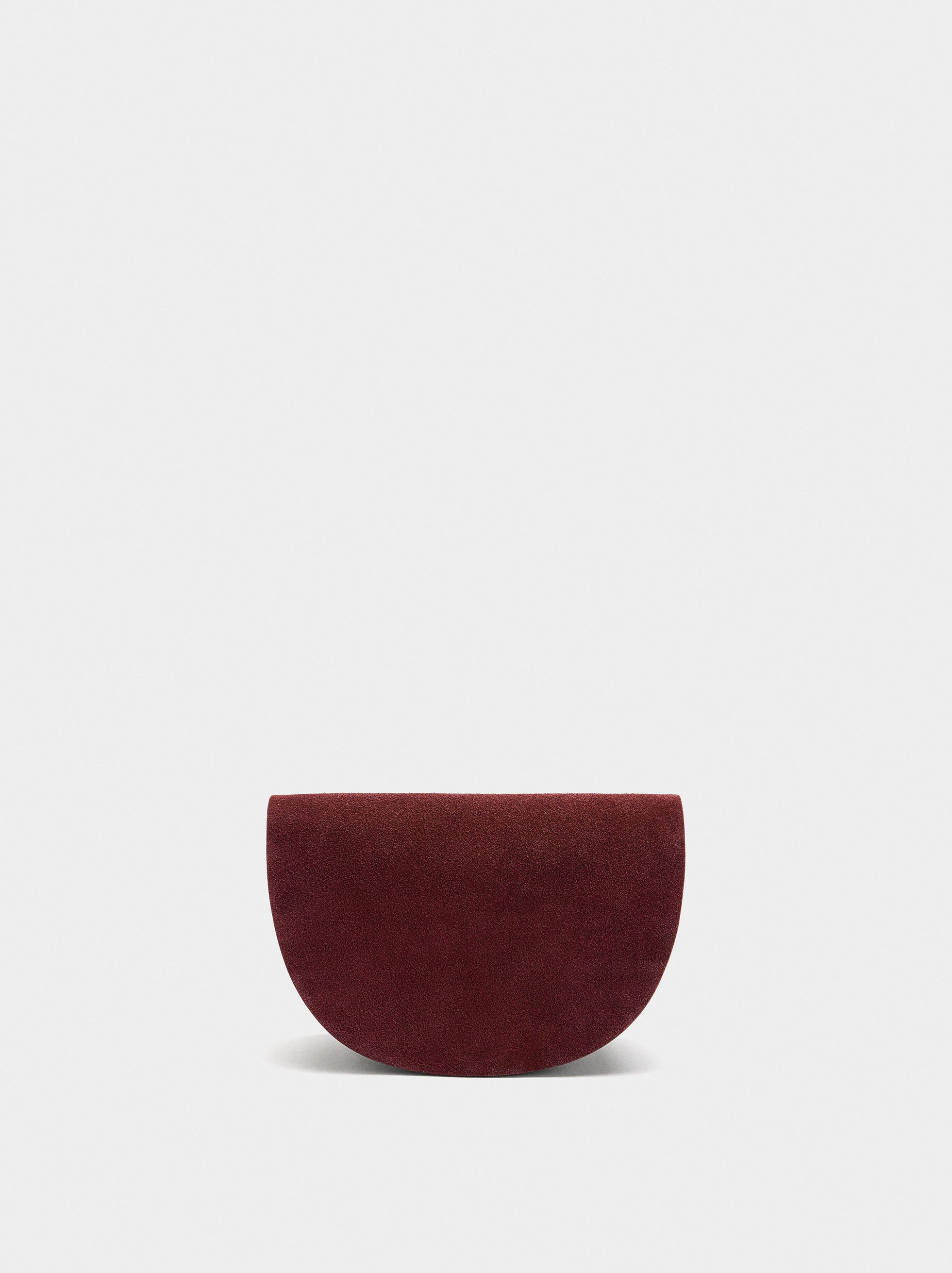 Suede crossbody bag with flap image number 0.0