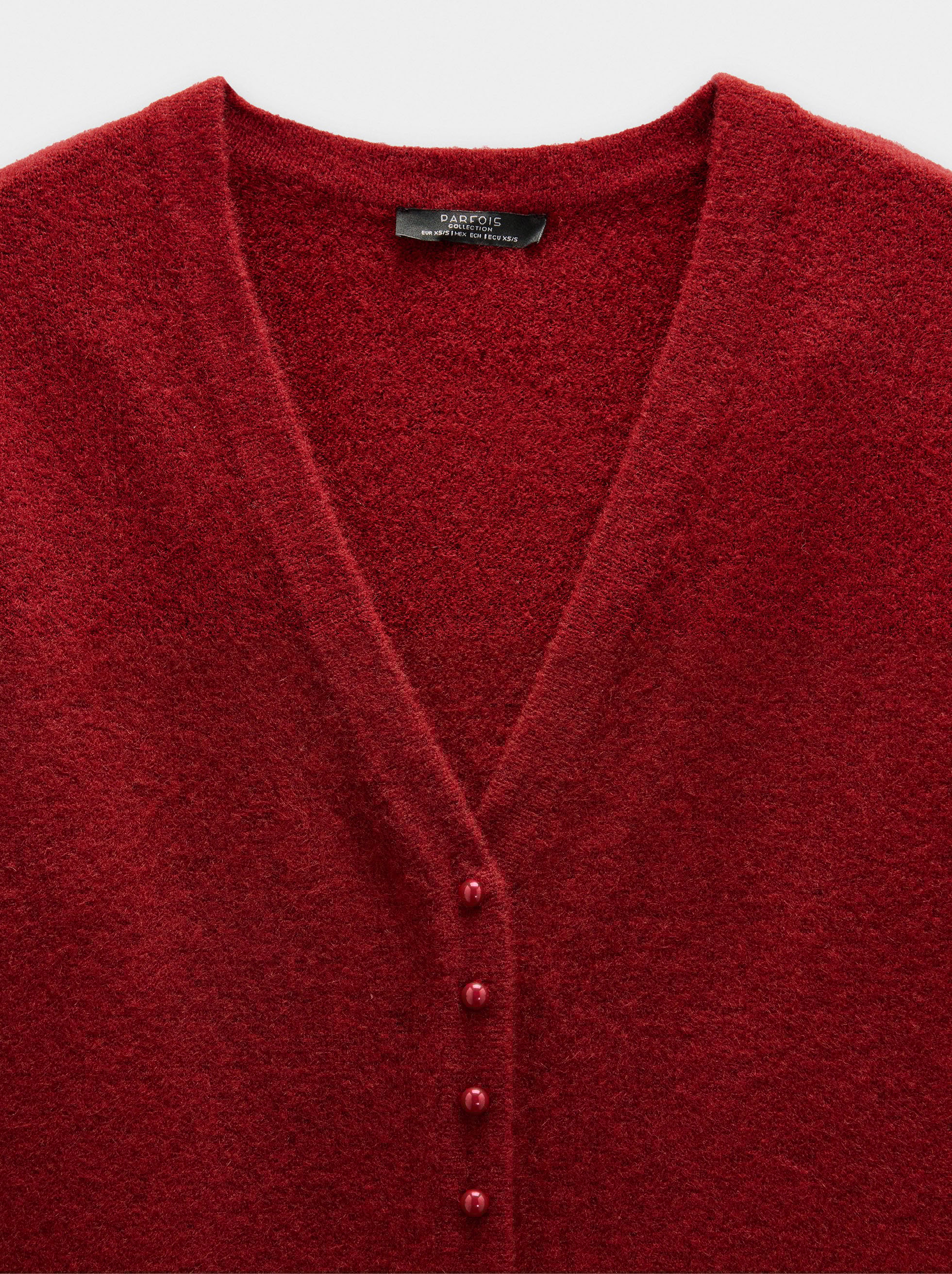 V-neck knit cardigan image number 6.0