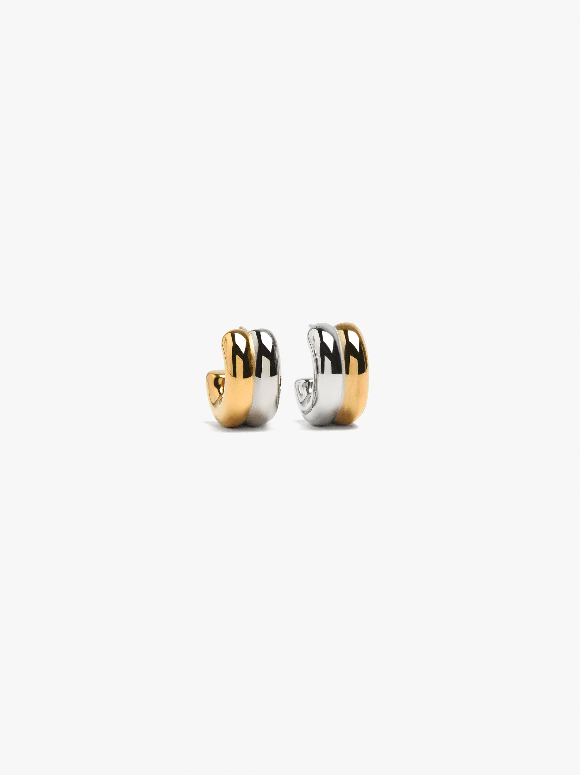 Aros bicolor con efecto doble - acero inoxidable image number 0.0