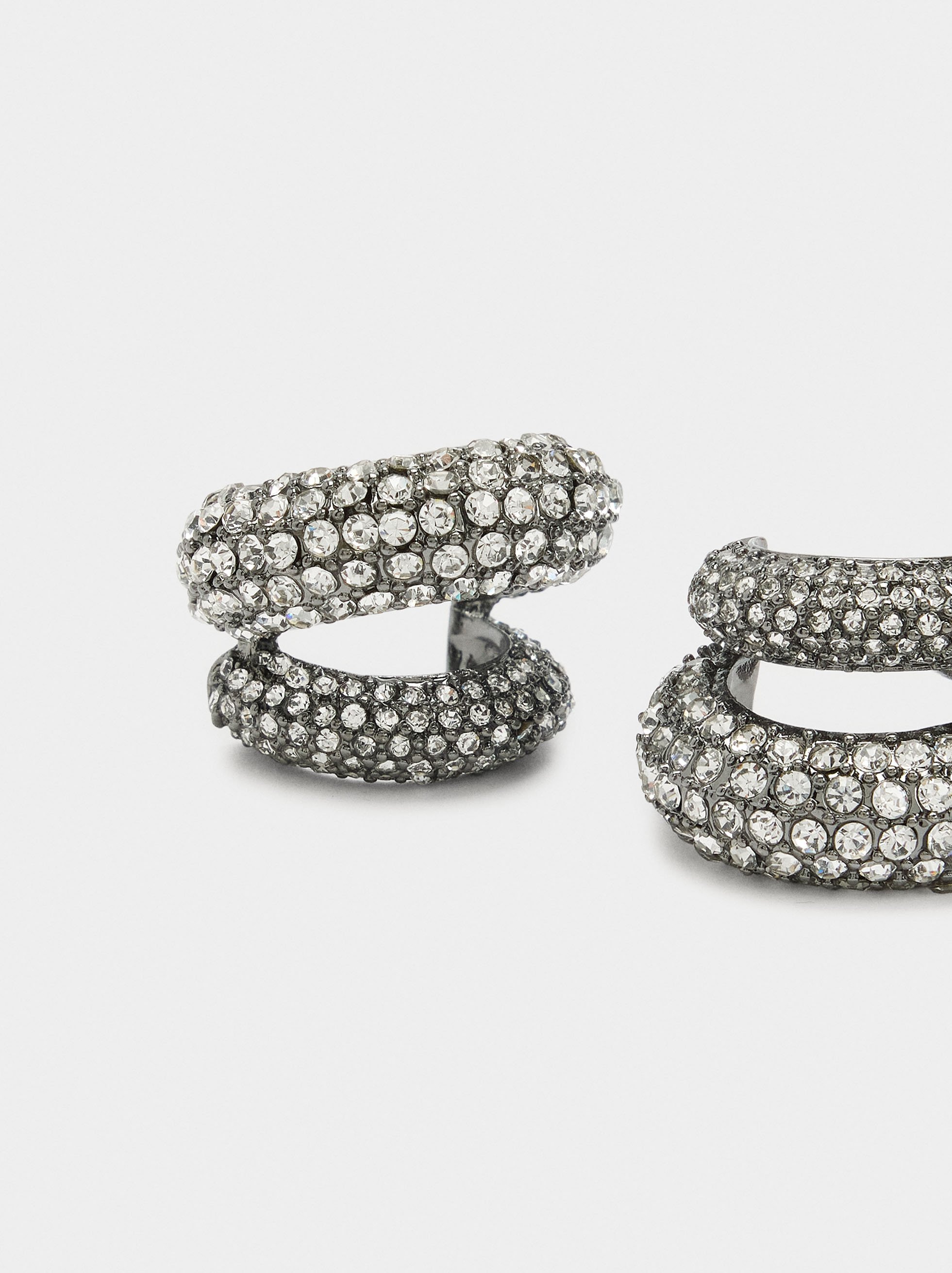 Arracades de cèrcol obertes d'efecte doble amb vidre image number 2.0