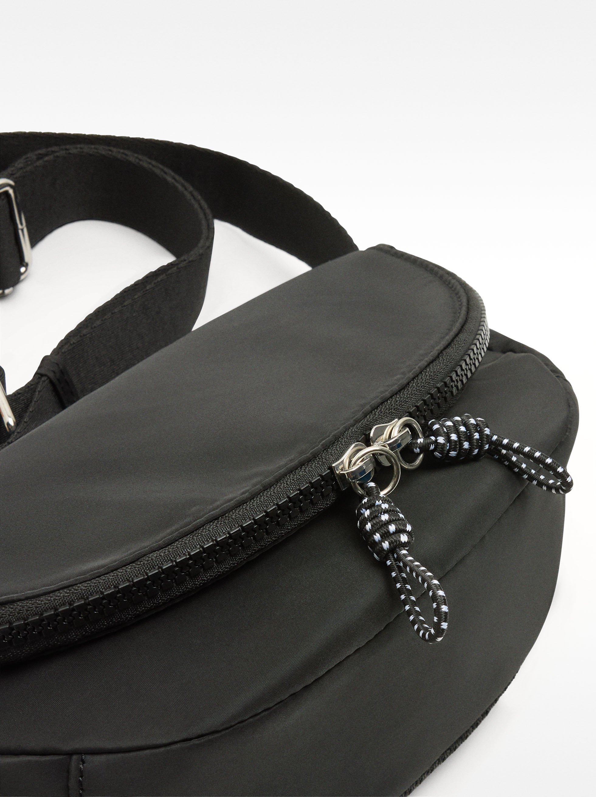Nylon crossbody bag with flap closure image number 1.0