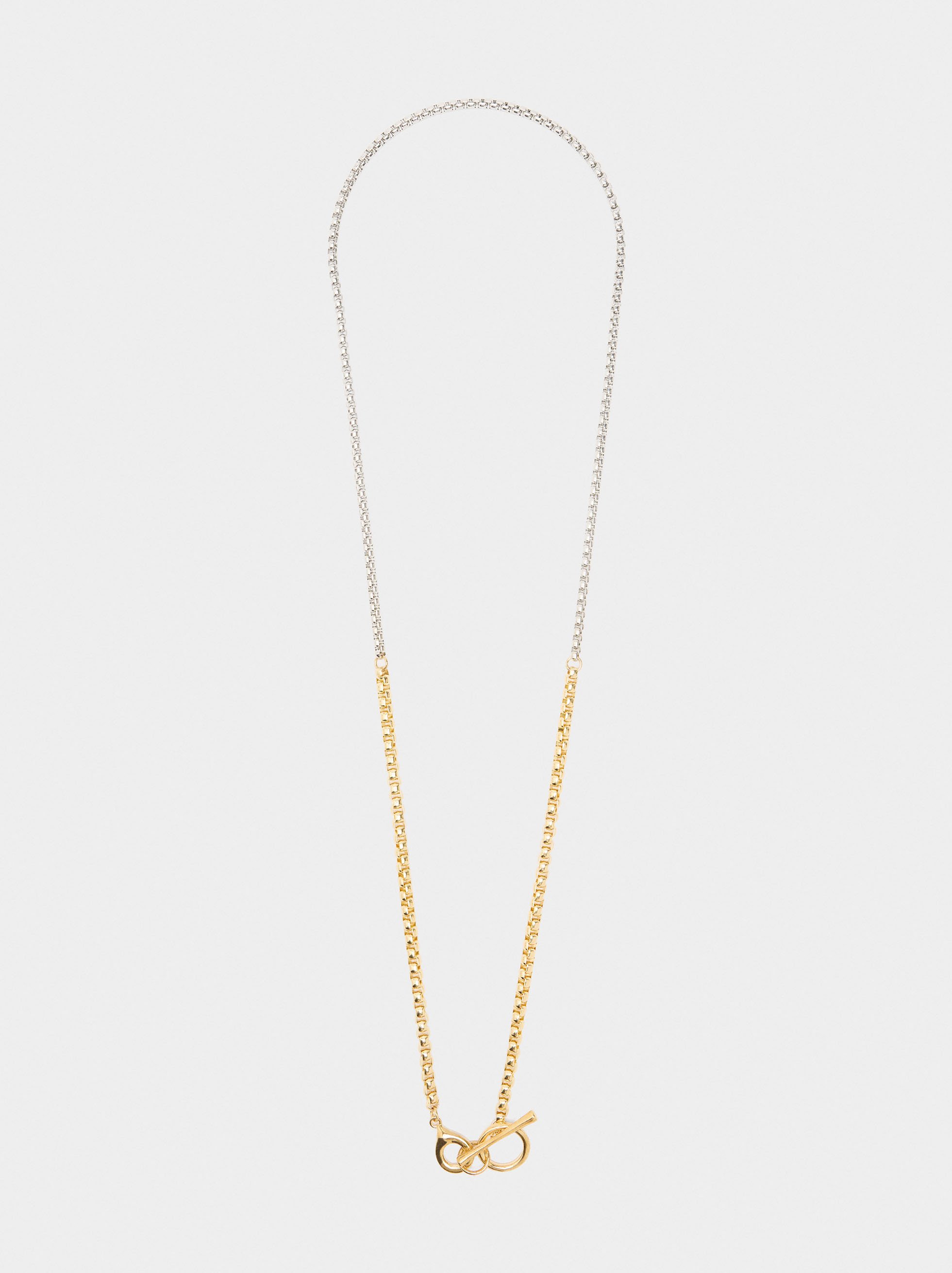 Bicolor set of necklace + earrings +  ring image number 1.0