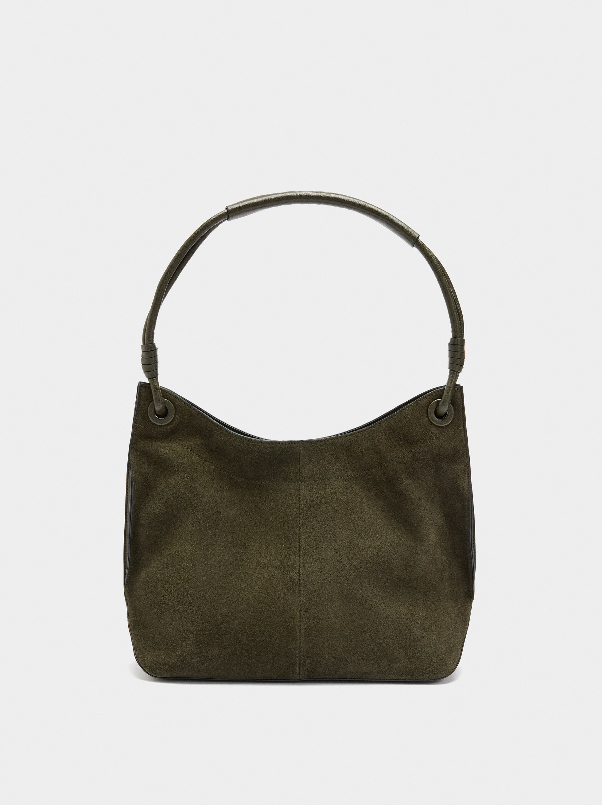 Shoulder bag with leather details image number 0.0