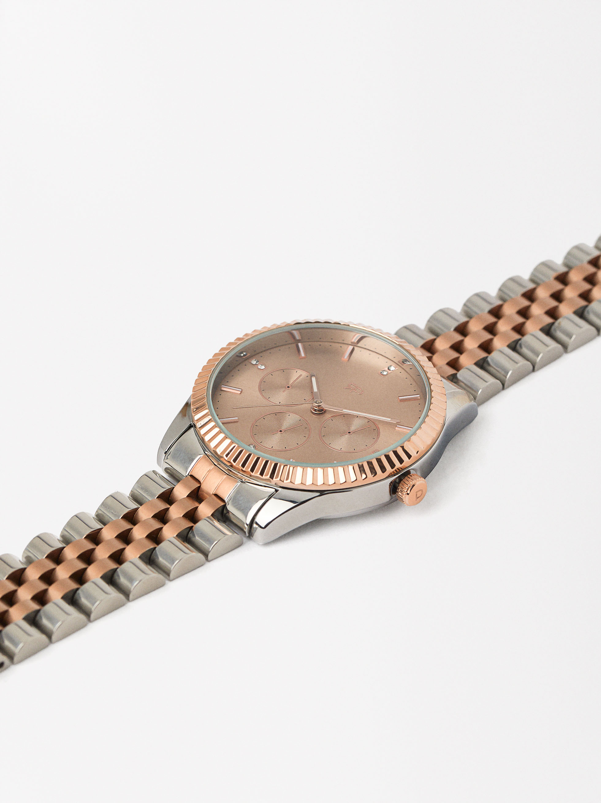 Watch With Two-Toned Steel Strap image number 2.0