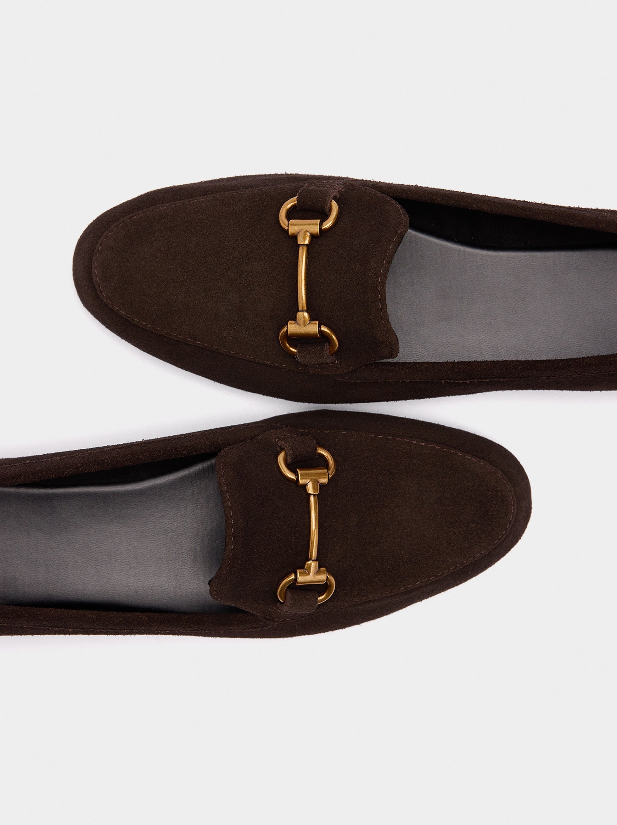 Leather loafers with buckle image number 4.0