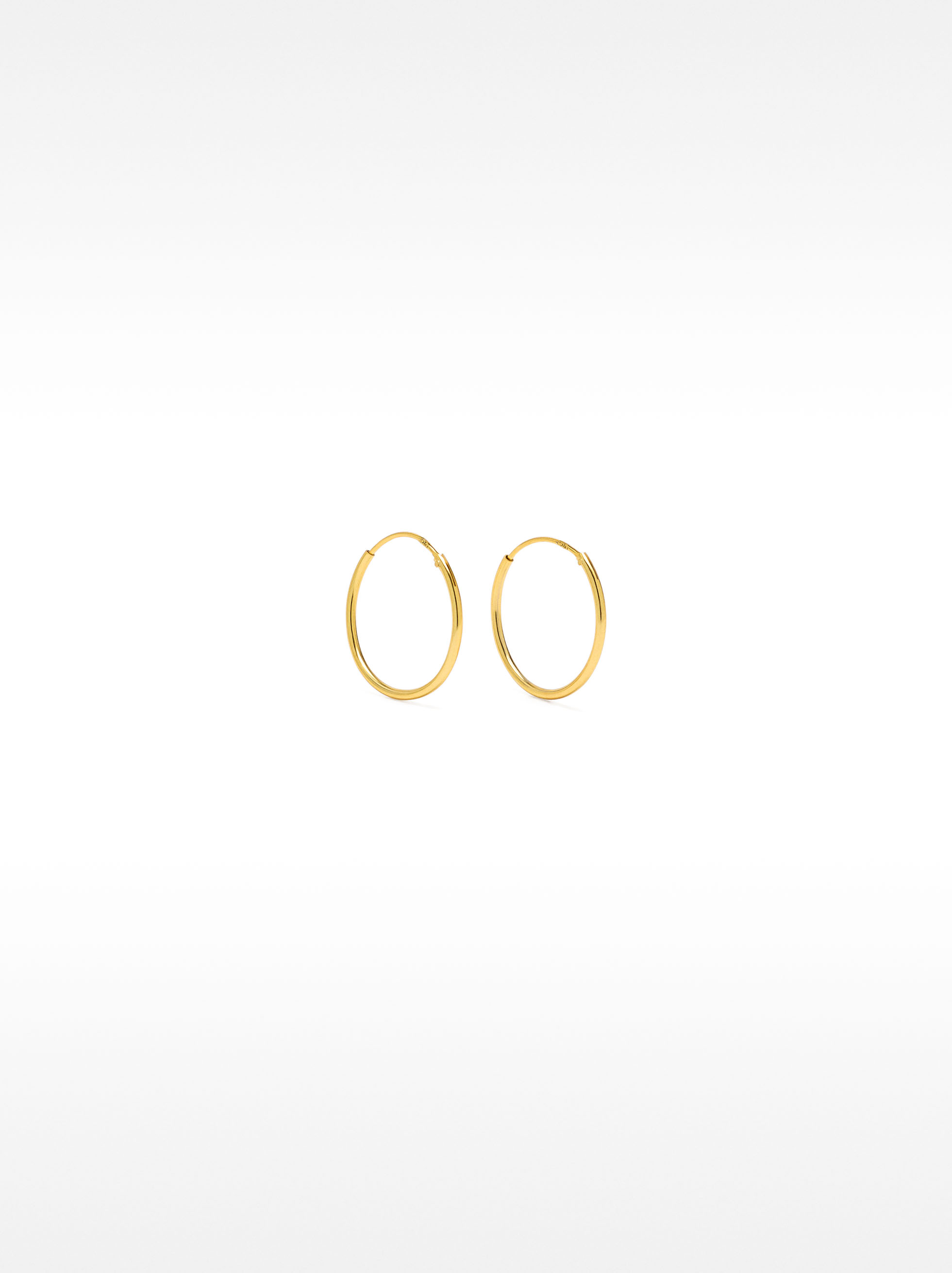 Short 925 silver hoop earrings, Golden, hi-res