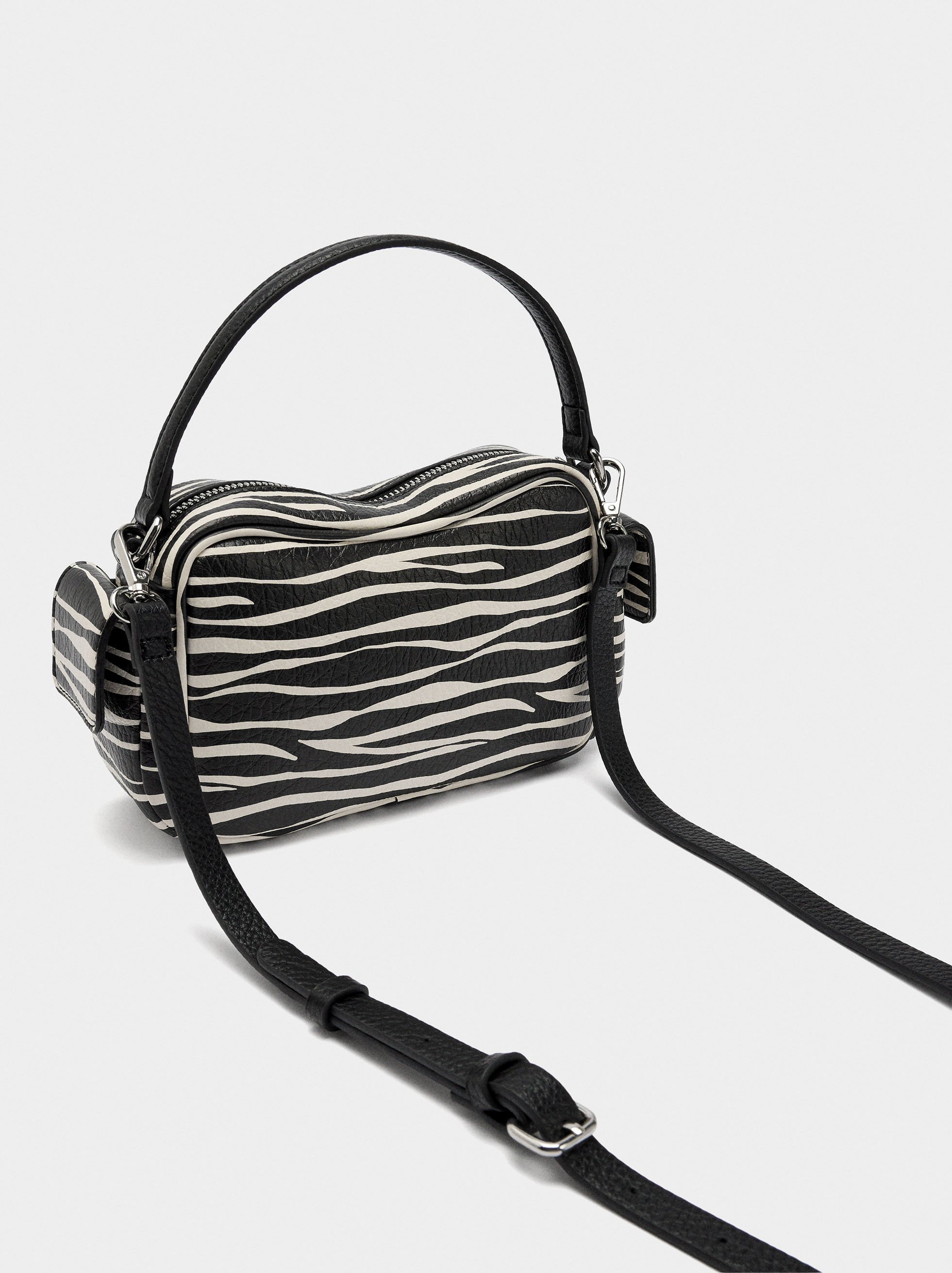 Printed crossbody bag with animal print image number 2.0