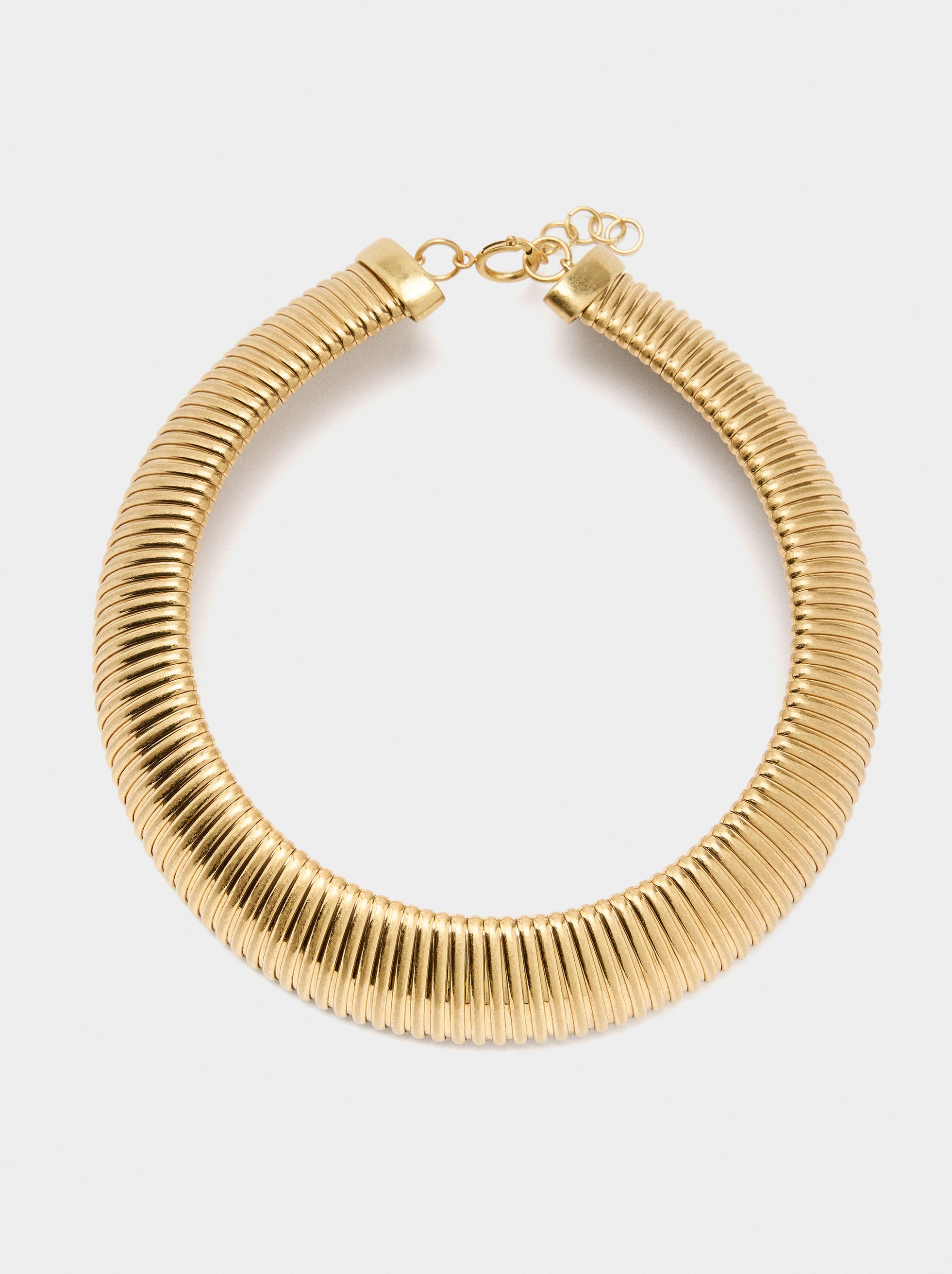 Tubular striped necklace image number 0.0
