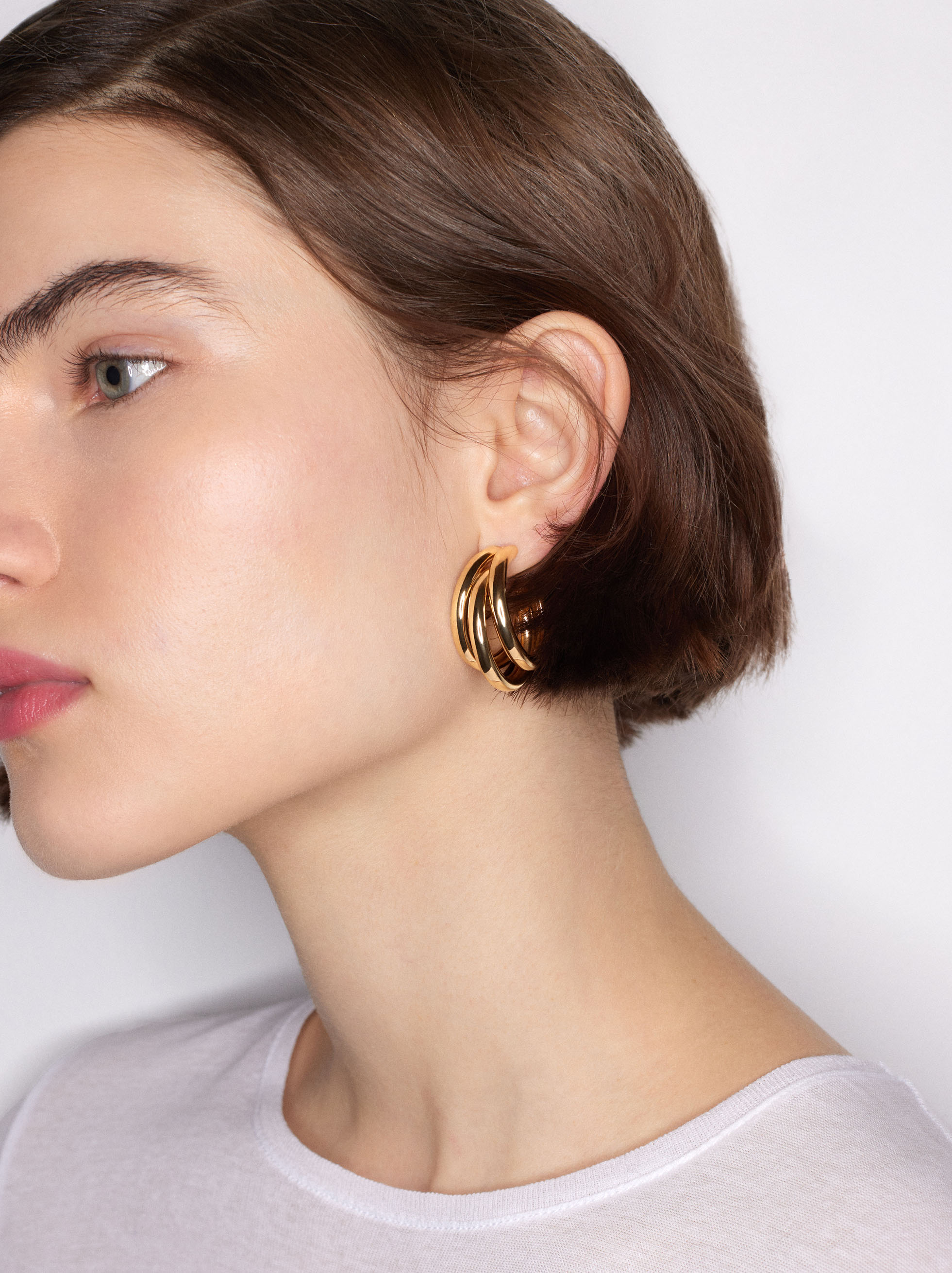 Gold Hoop Earrings  image number 0.0