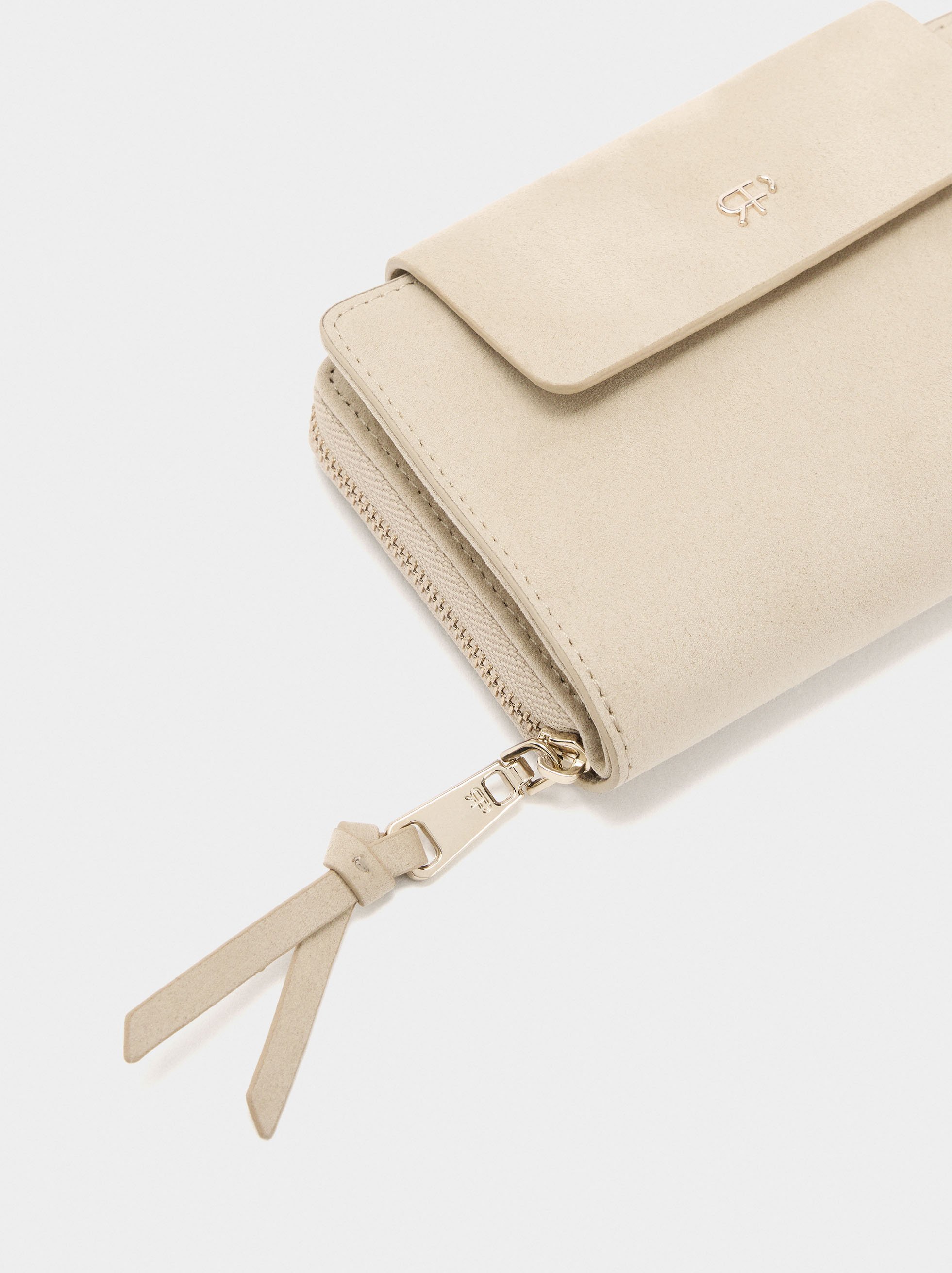 Wallet with suede effect image number 1.0