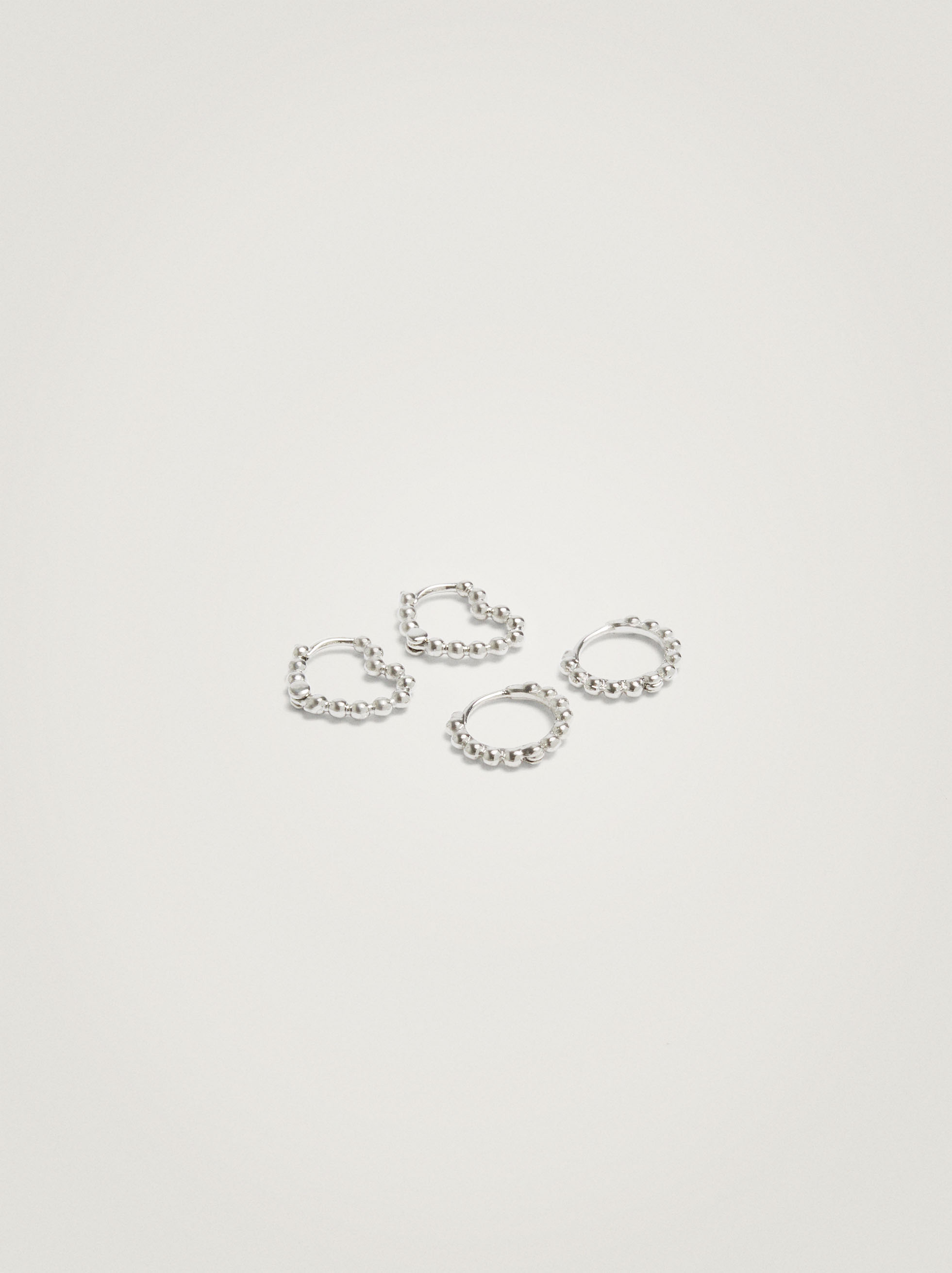 Set Of  Silver Hoop Earrings image number 0.0