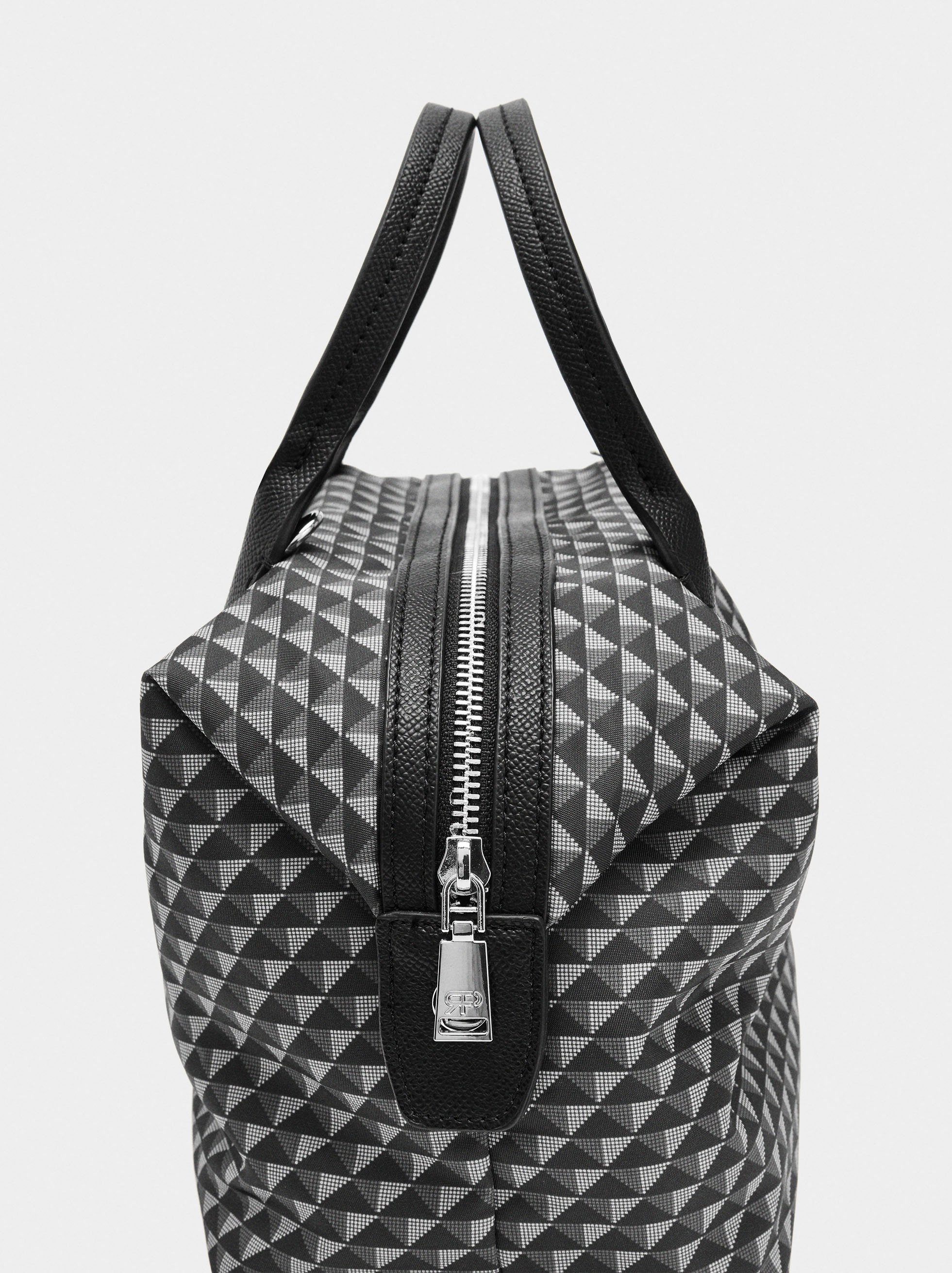 Printed nylon tote bag image number 3.0