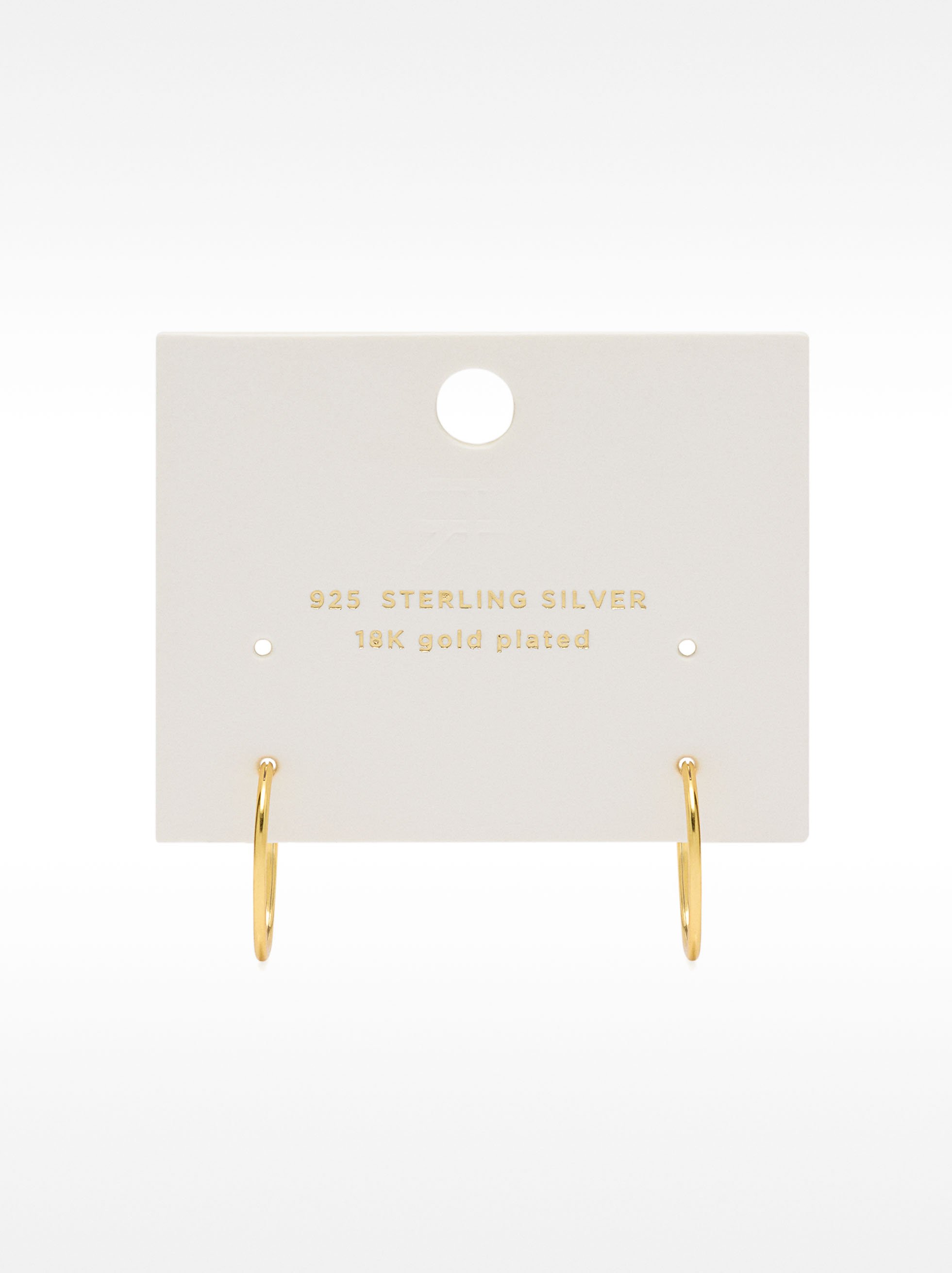 Short 925 silver hoop earrings image number 4.0