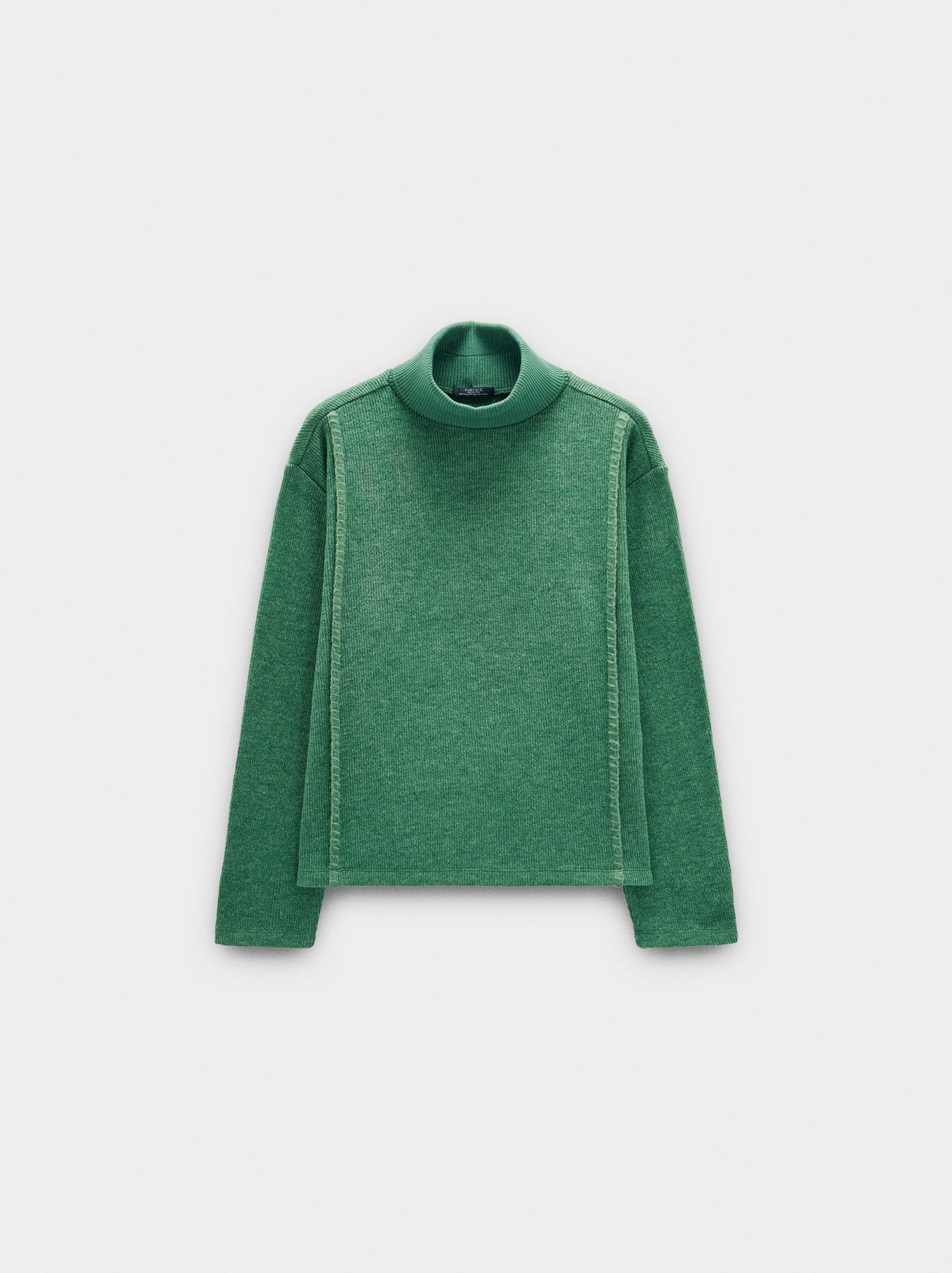 Ribbed sweater with turtleneck image number 4.0