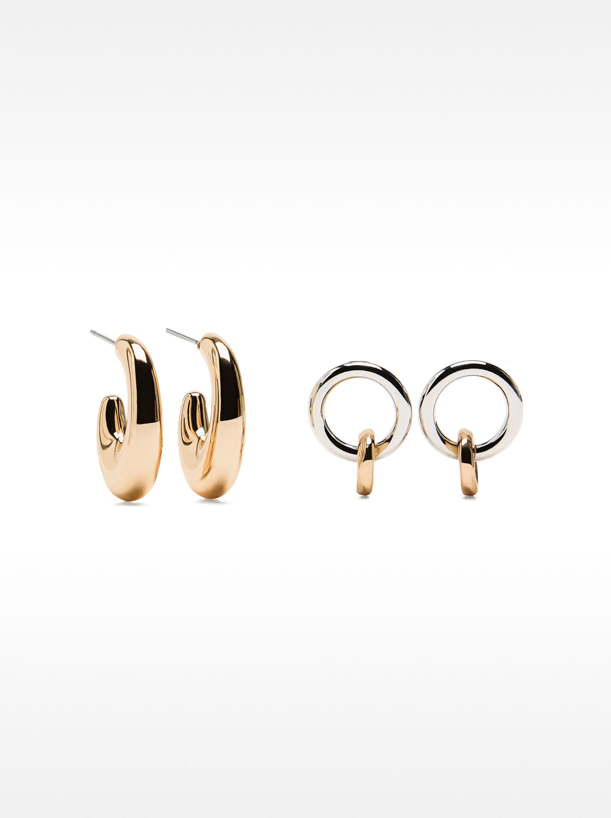 Set of necklace and earrings with bicolor image number 3.0