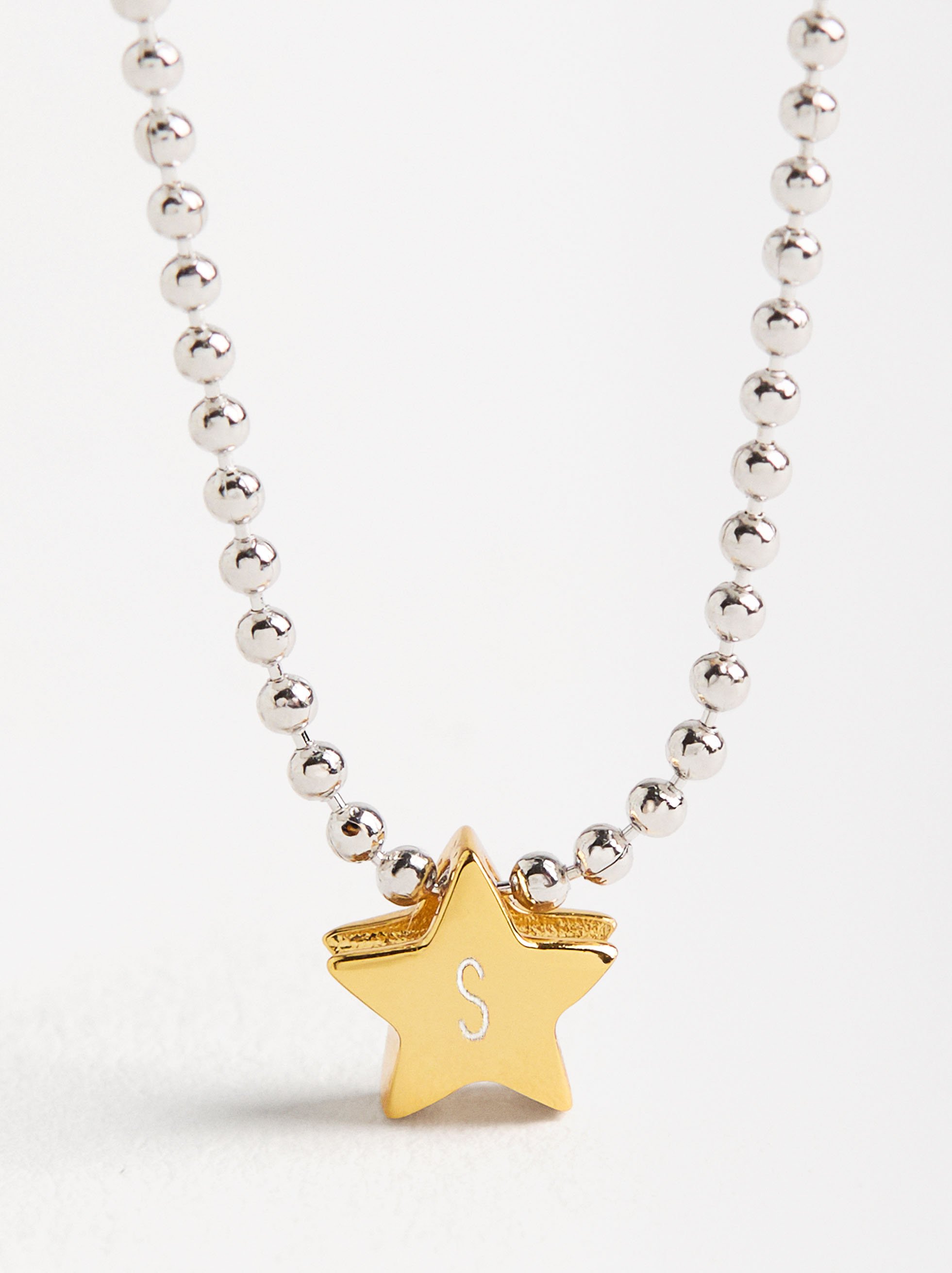 Bicolor necklace with star - 925 sterling silver image number 2.0