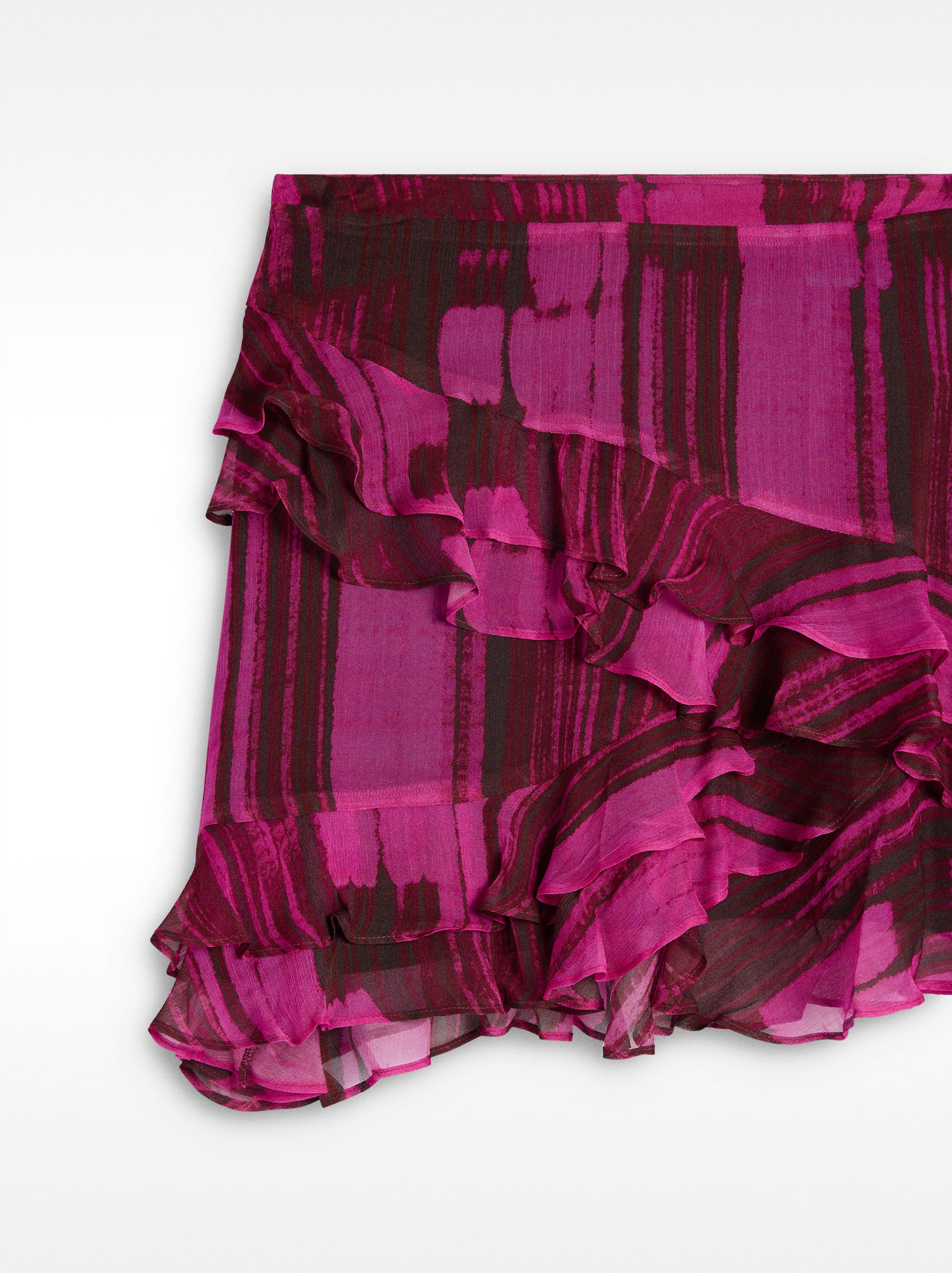 Printed skirt with ruffles image number 6.0