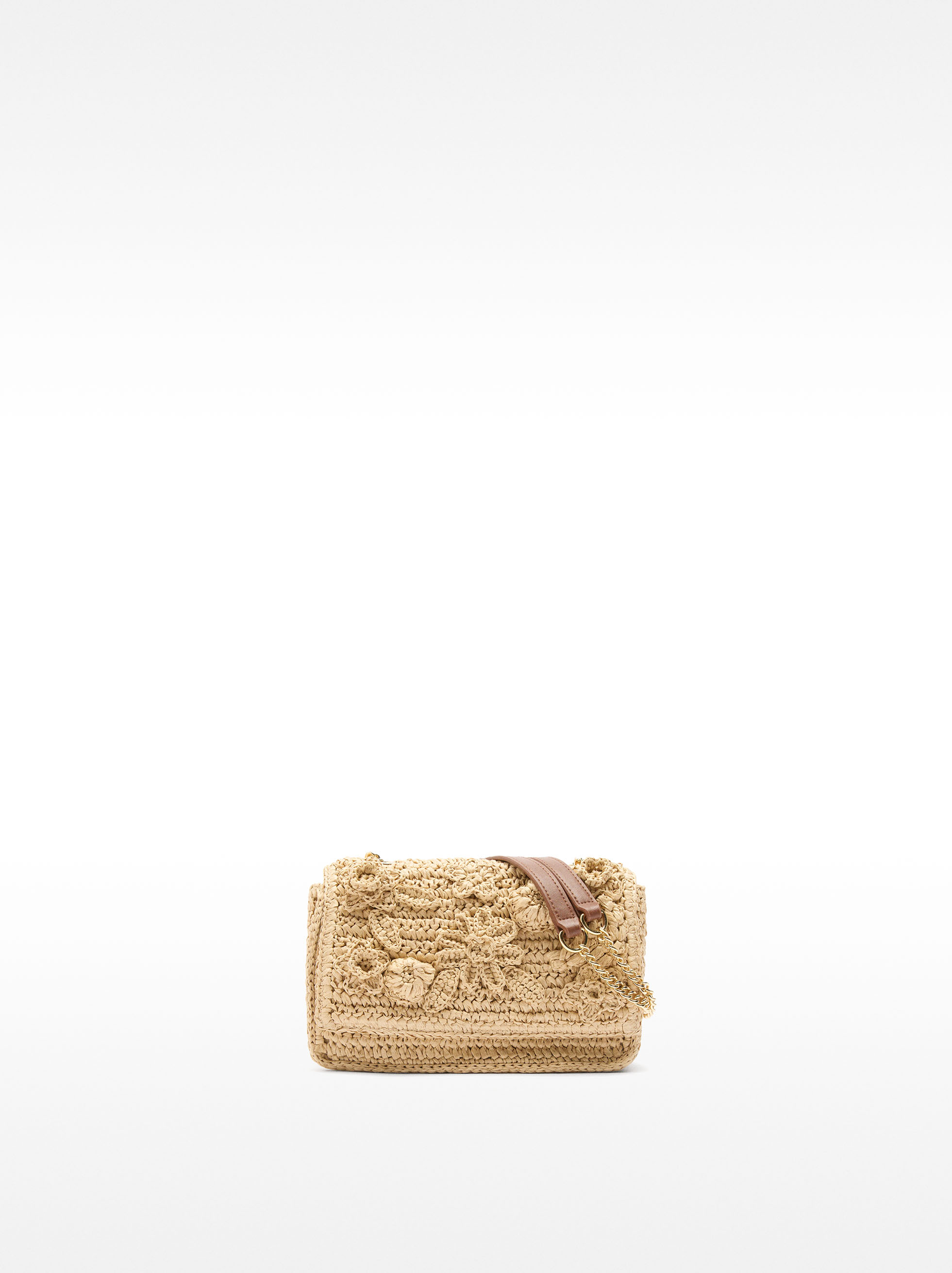 Straw-effect shoulder bag  image number 0.0