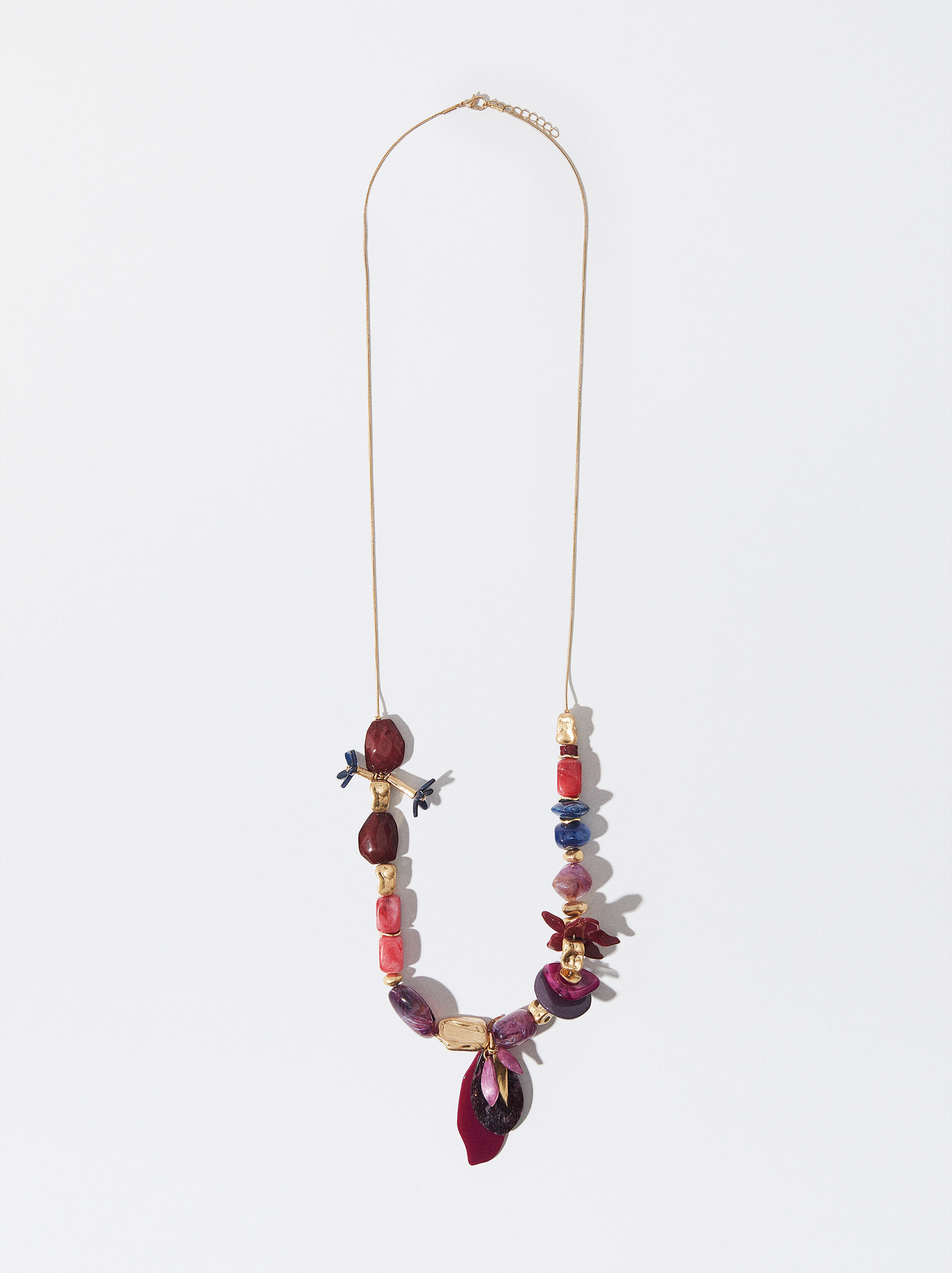 Multicoloured Necklace With Resin image number 1.0