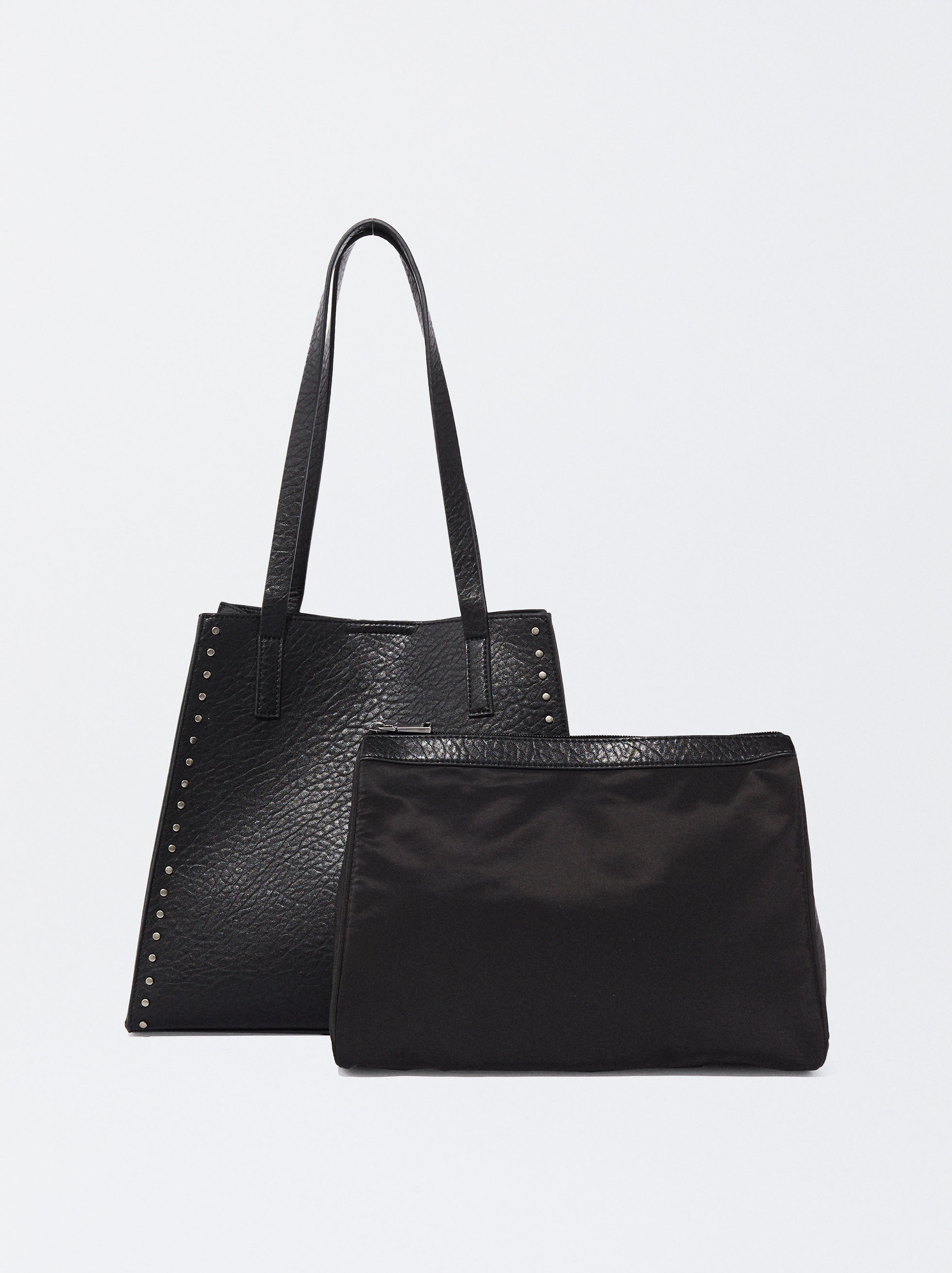 Bolso shopper tachuelas color negro Ref.002 — Oliva bags & shoes