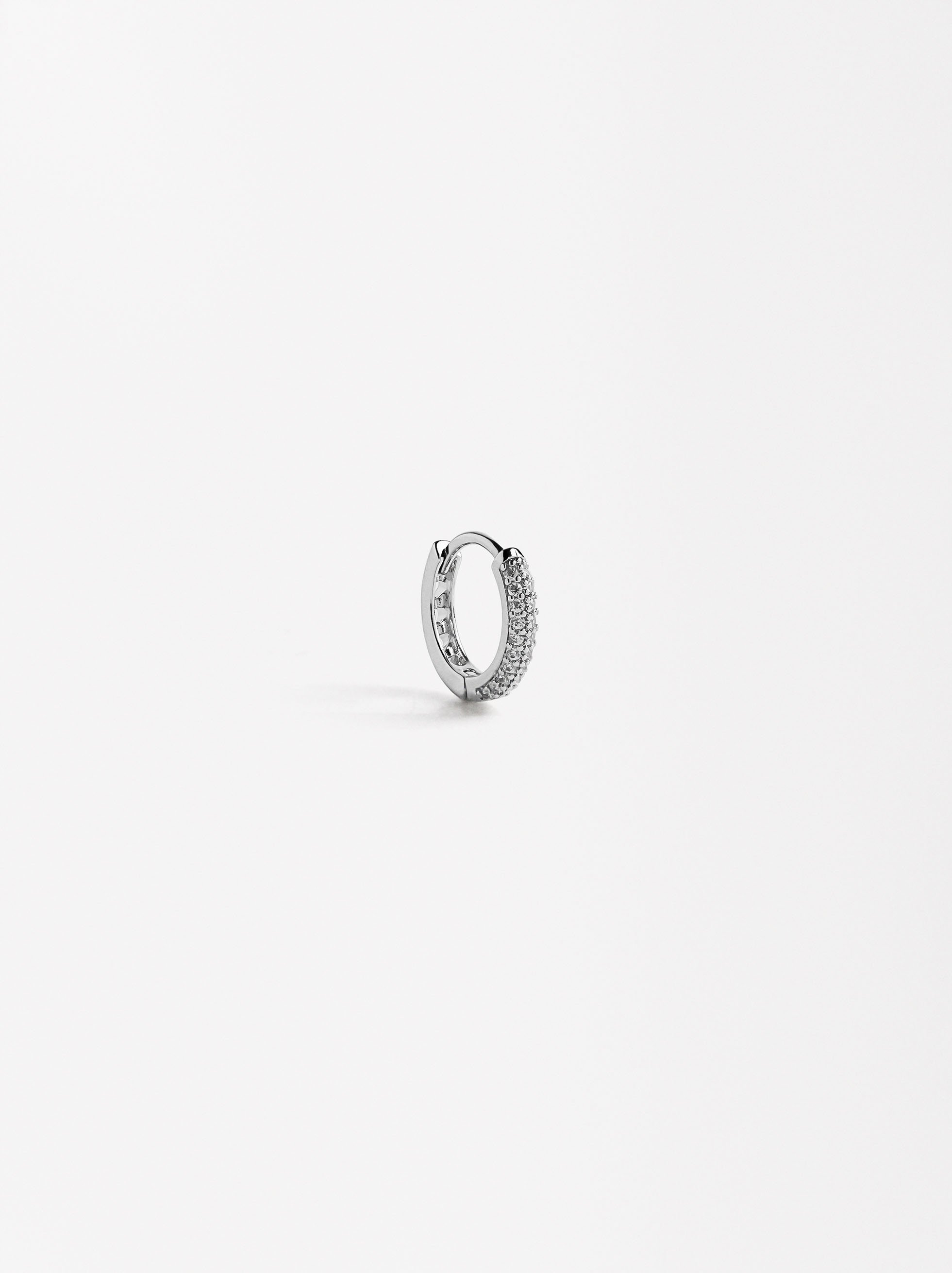 Aro individual pavé con zirconias  image number 0.0