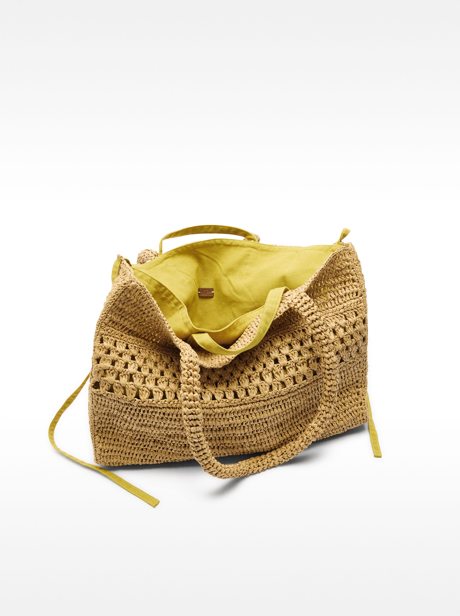 Mala shopper efeito palha detalhe trançado image number 5.0