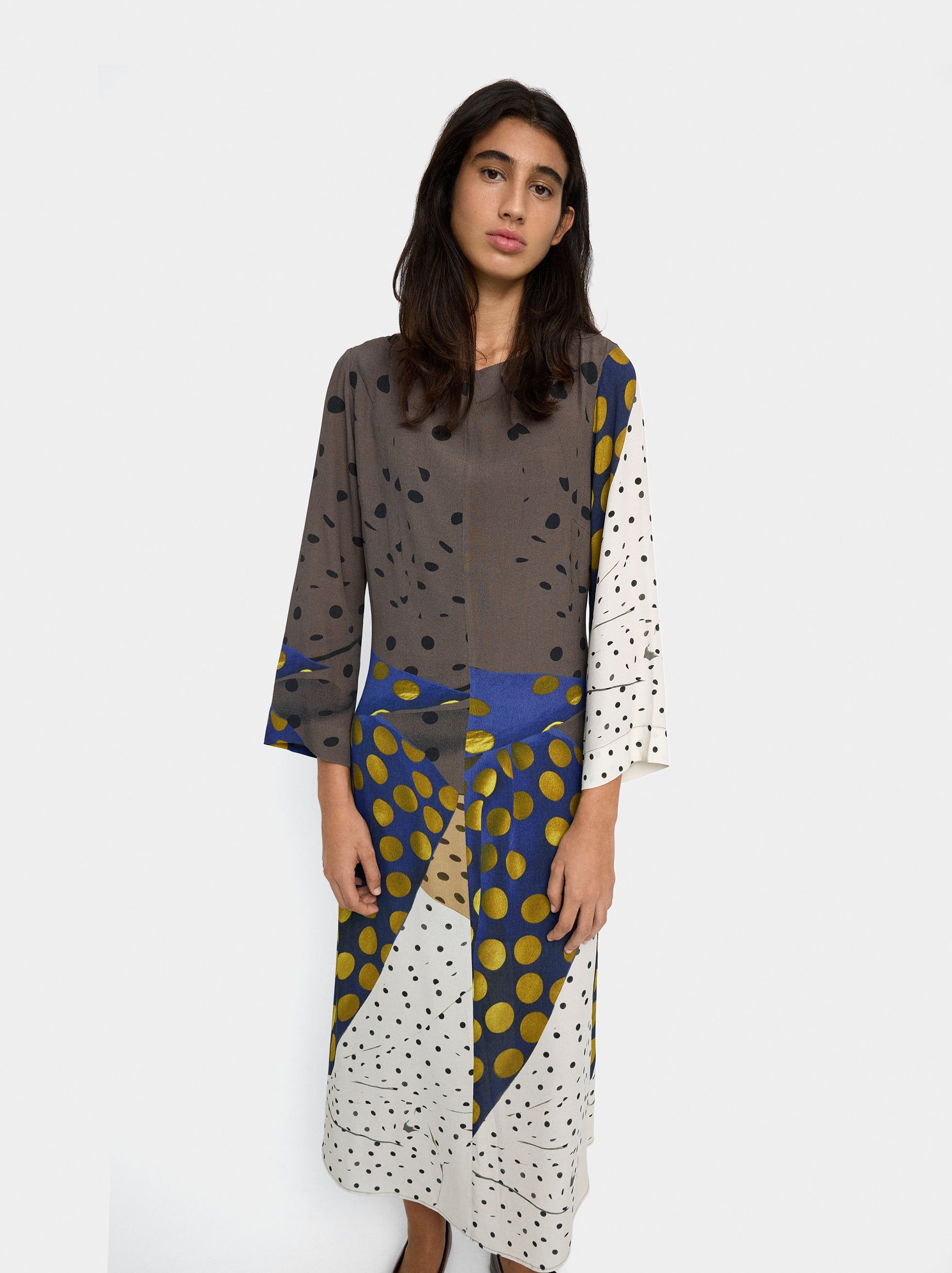 Long printed dress image number 1.0