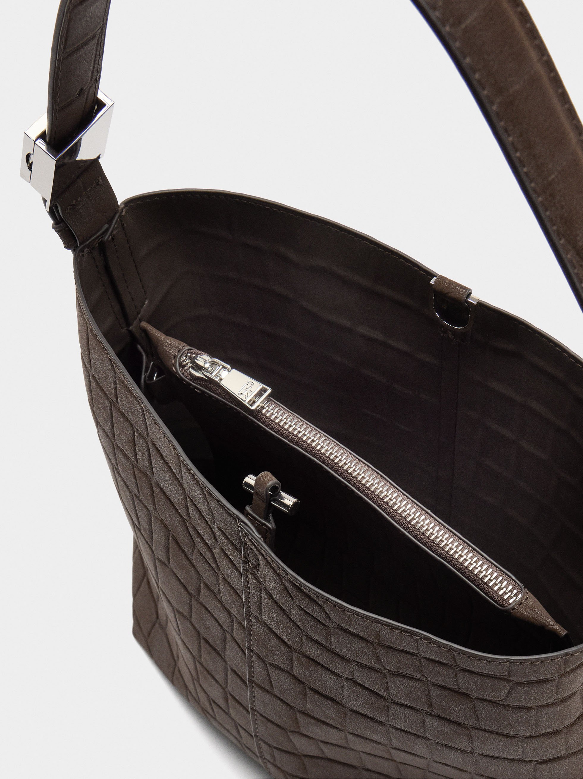 Shoulder bag with animal embossing image number 5.0