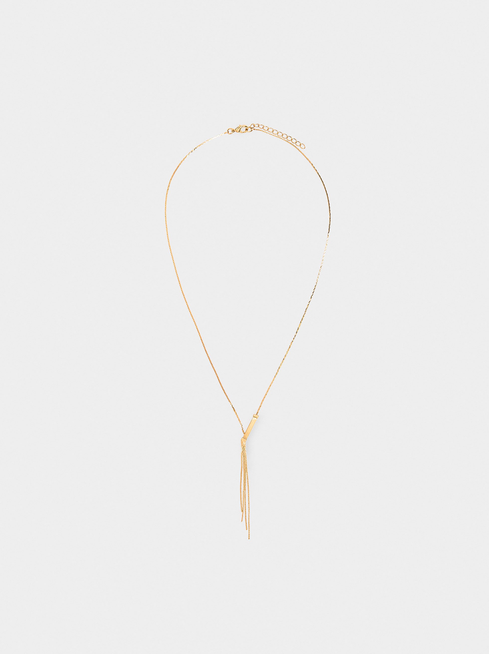 Necklace with fringe pendant image number 0.0