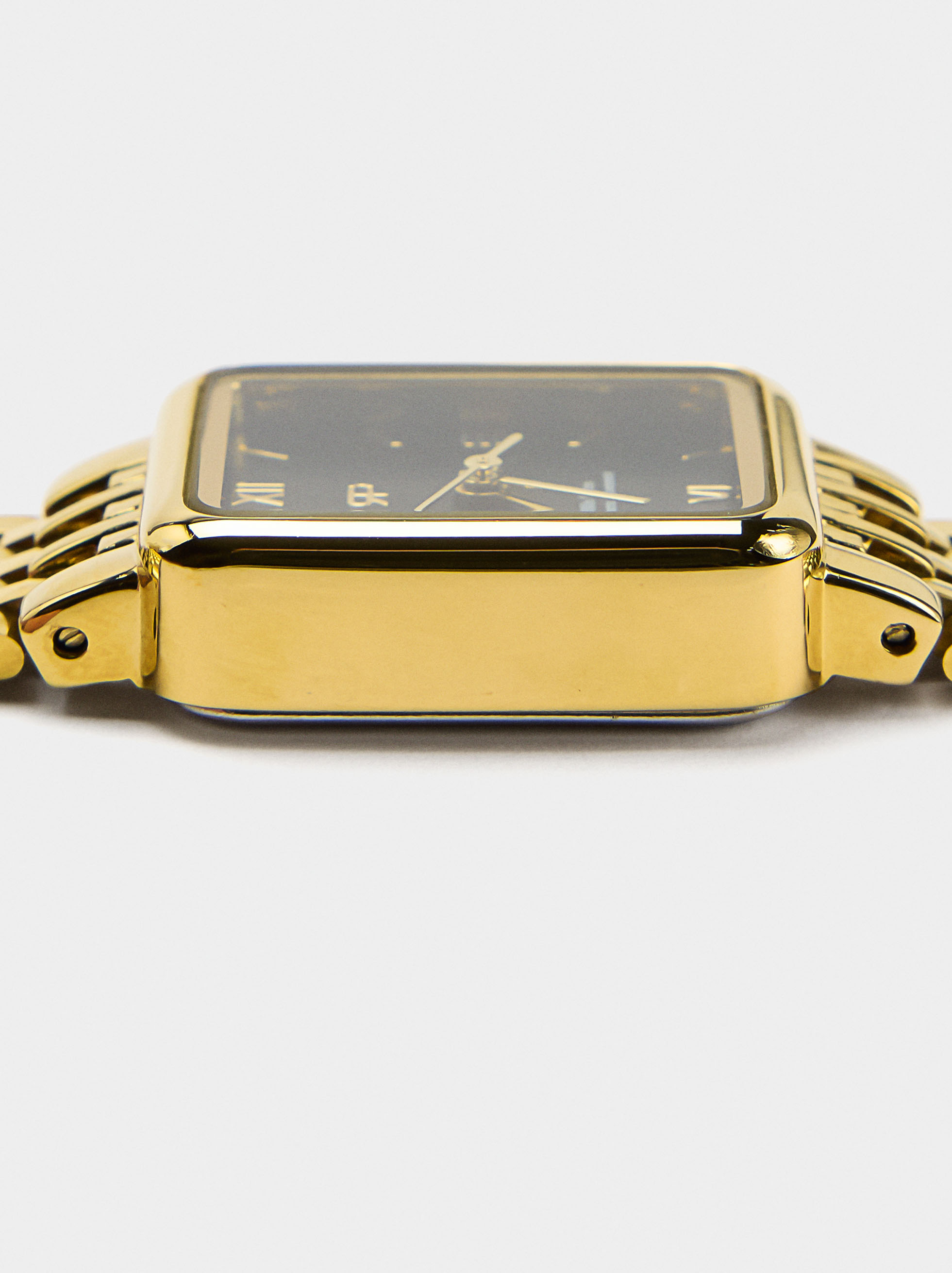 Orologio quadrato con cinturino in acciaio inossidabile image number 4.0