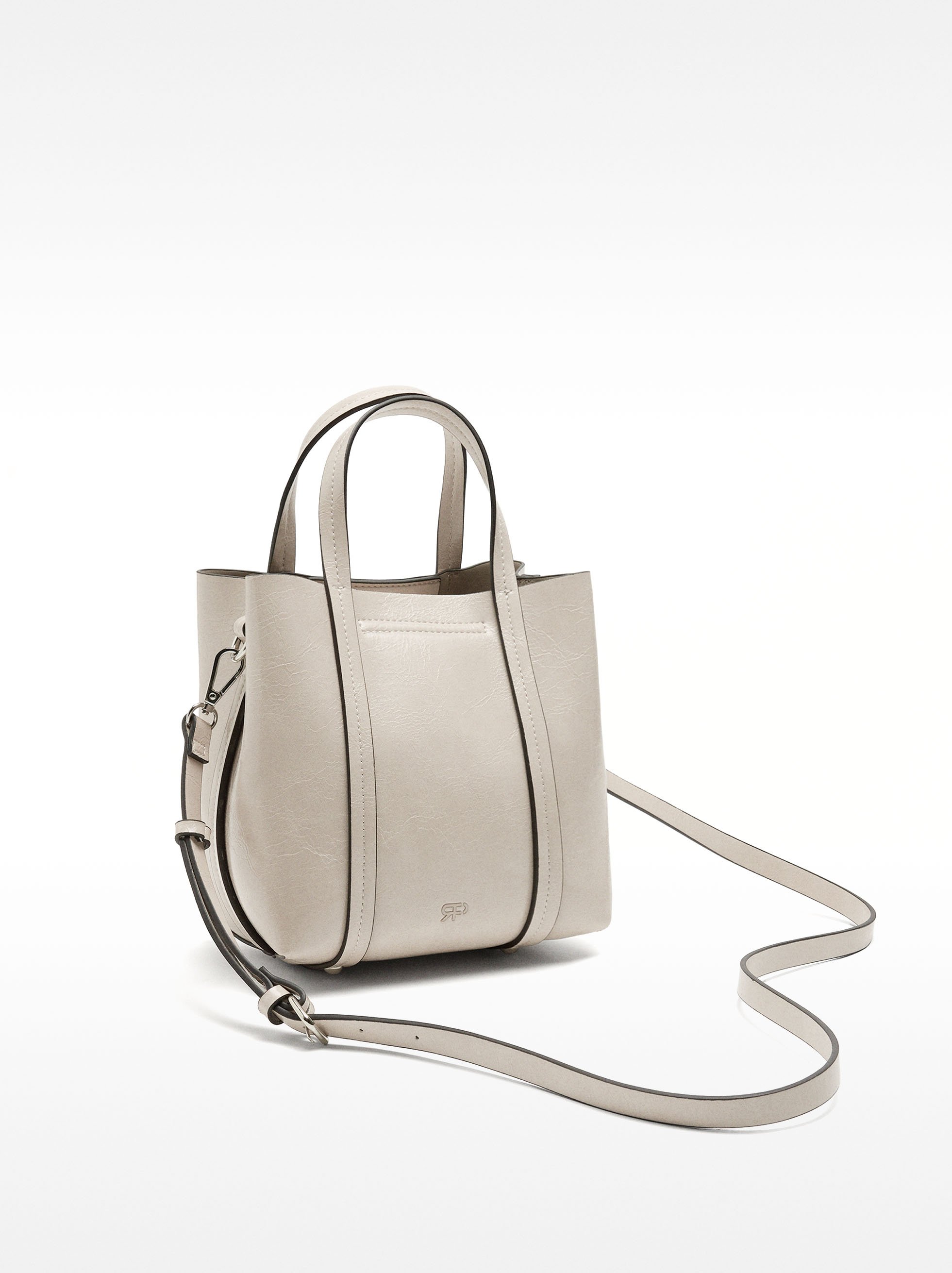 Crackled tote bag image number 3.0