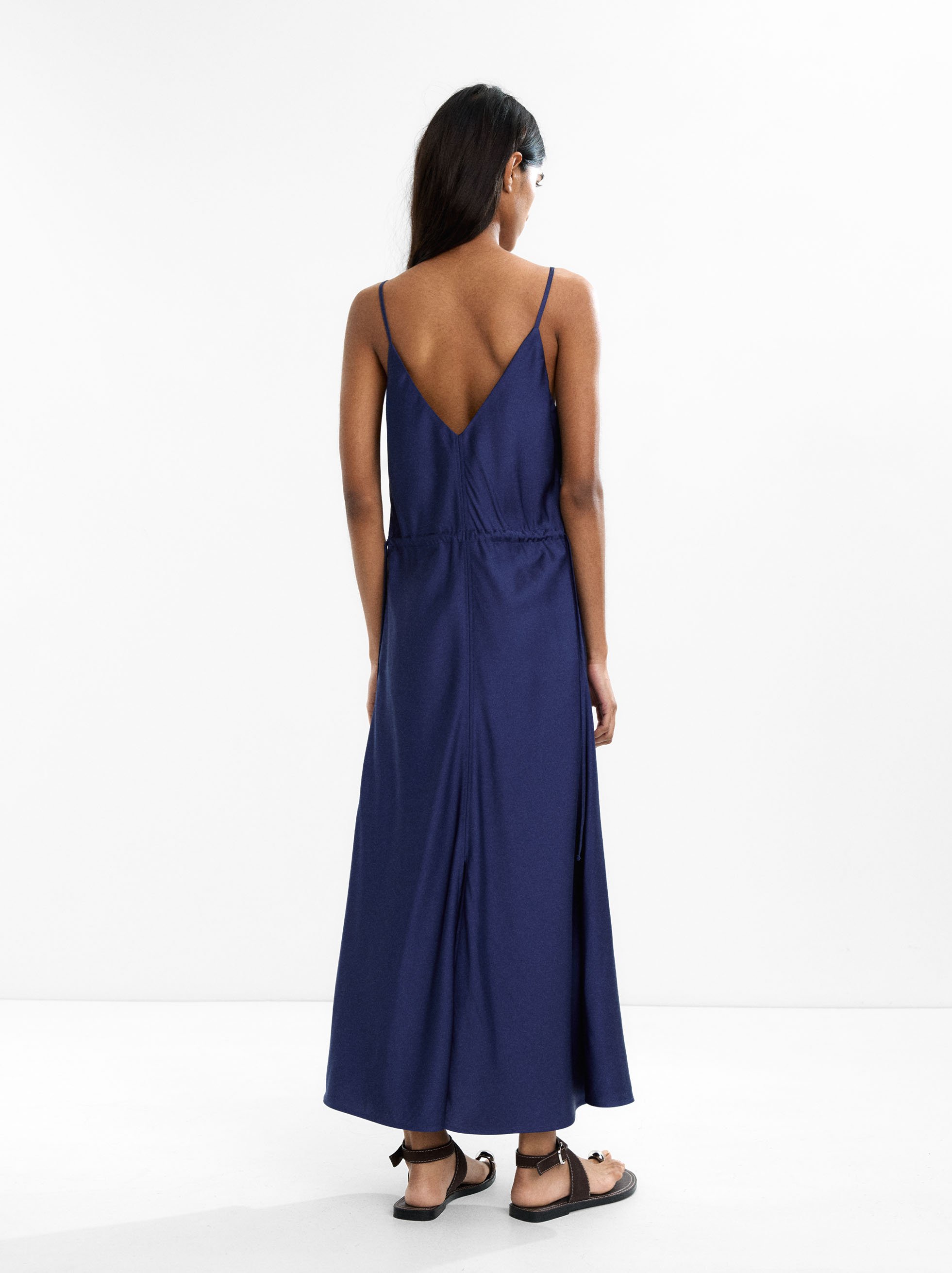 Dress with straps and seams image number 2.0
