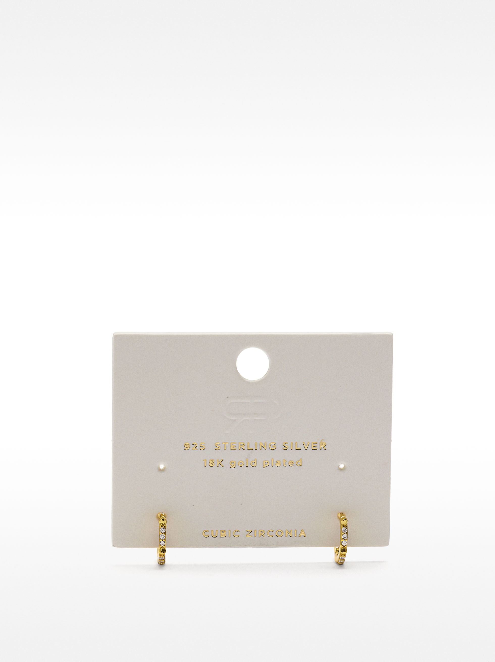 Hoop earrings with zirconia - 925 sterling silver image number 3.0