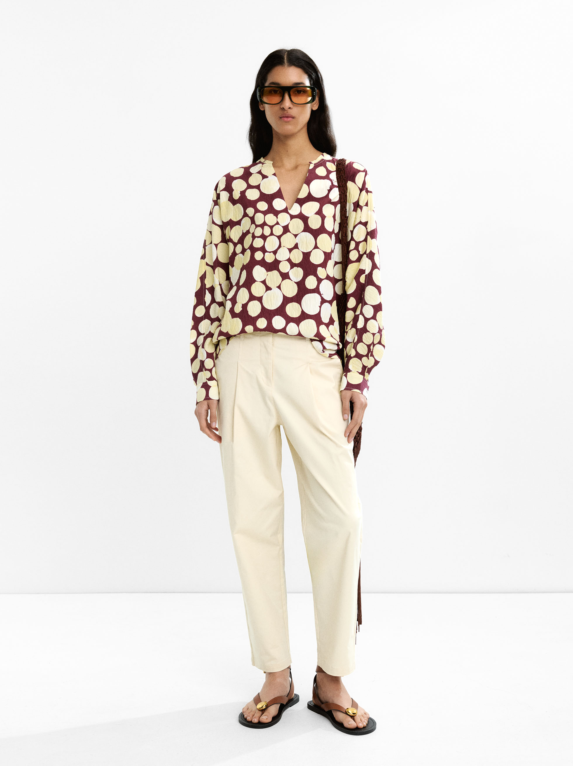 Textured printed top image number 0.0
