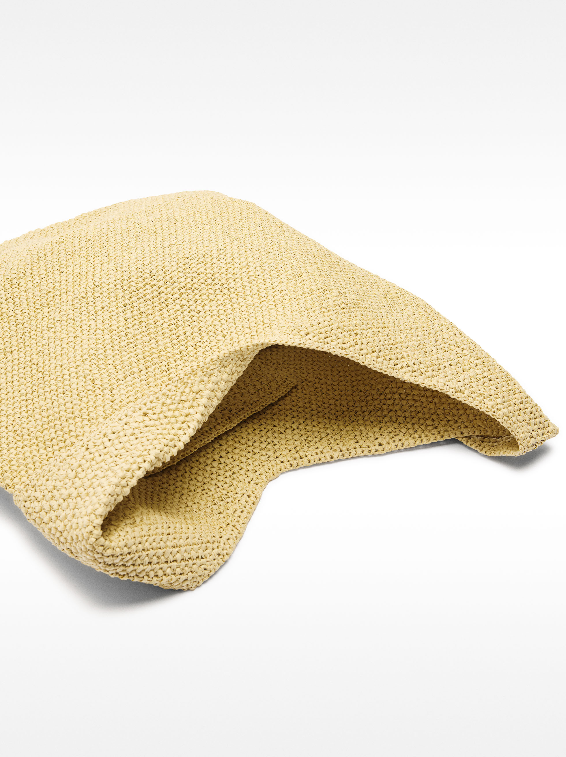 Straw-effect shoulder bag with side detail image number 4.0