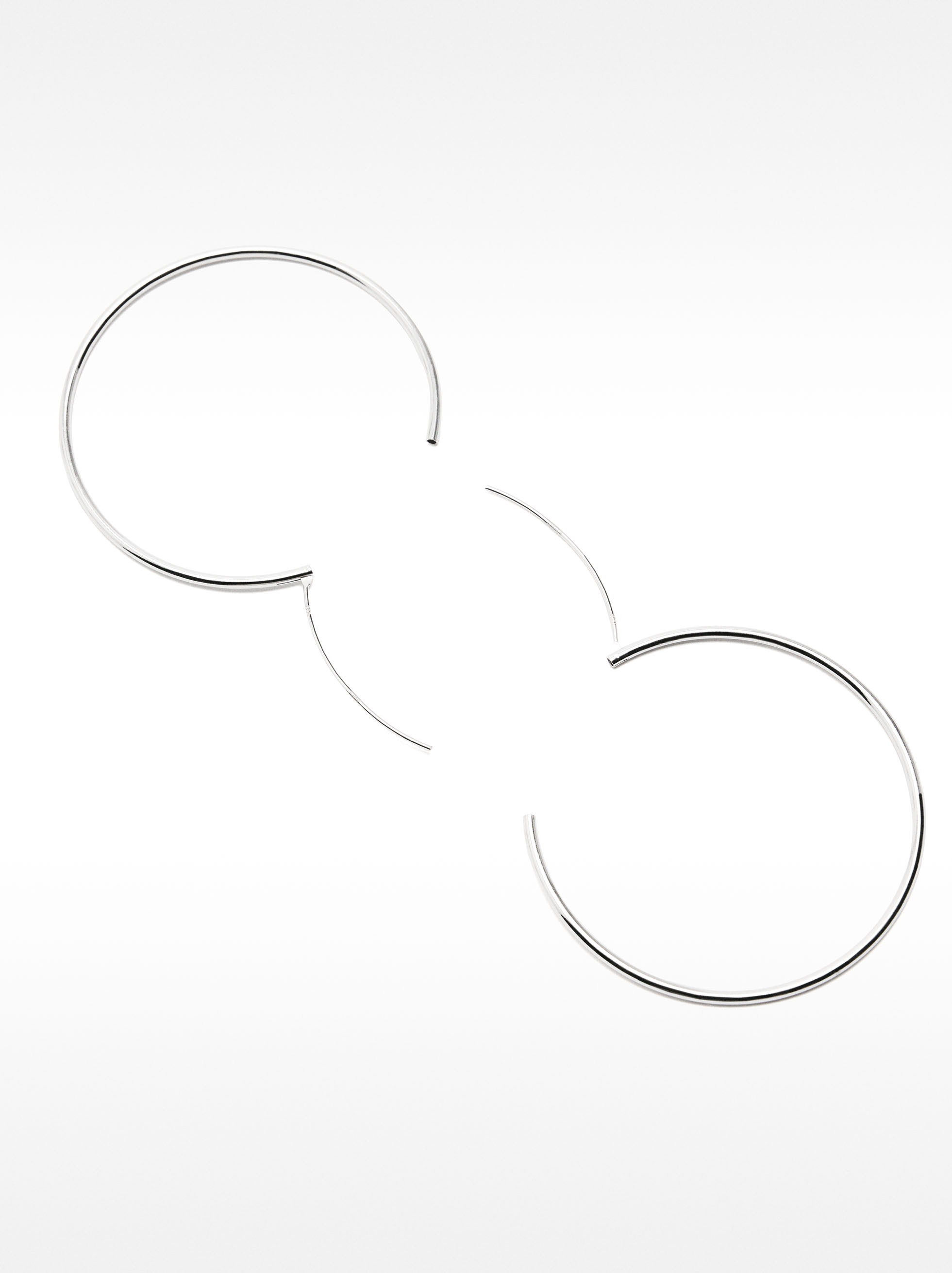 925 silver large hoop earrings image number 3.0