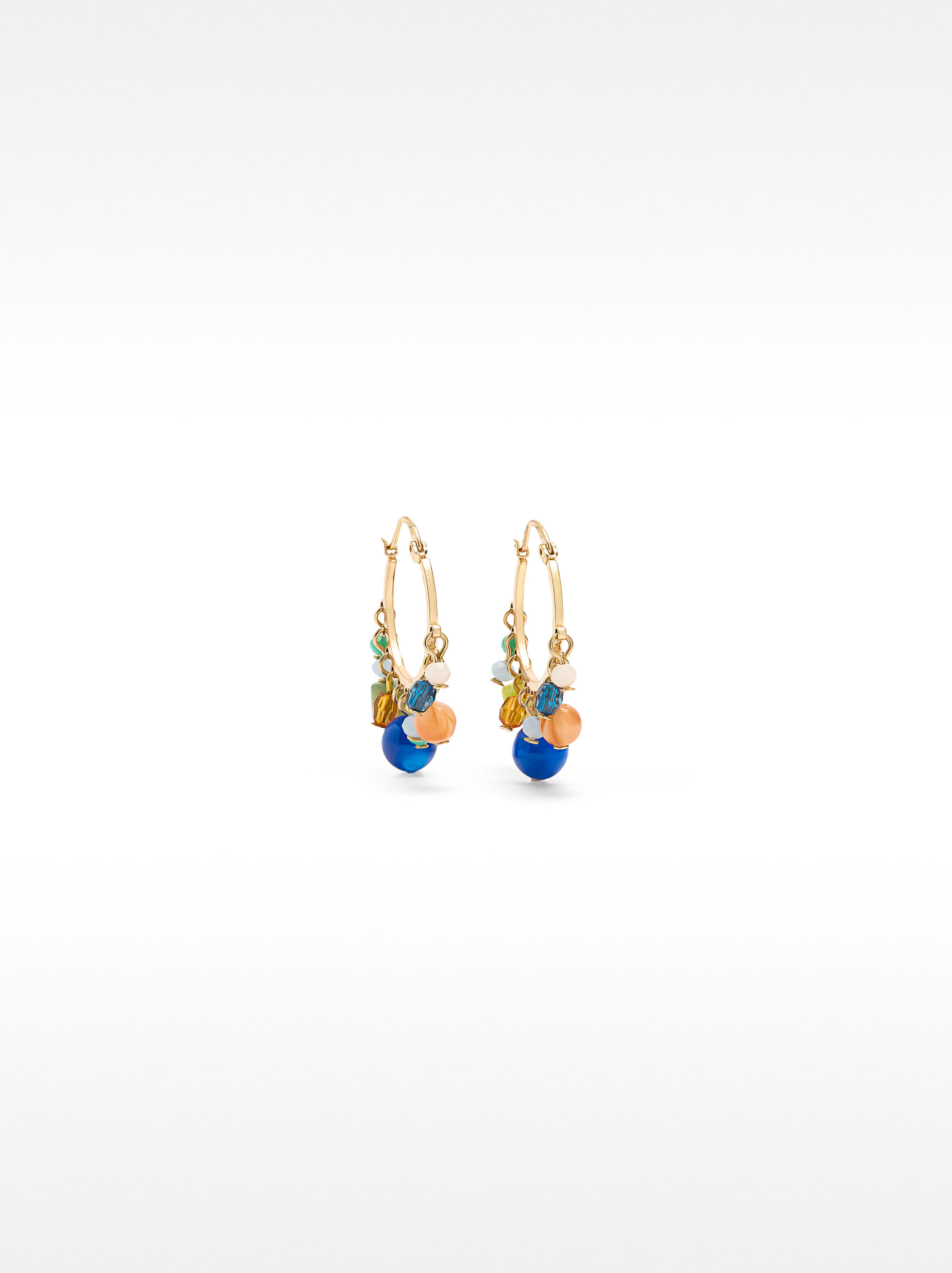 Aros con cuentas multicolores image number 1.0