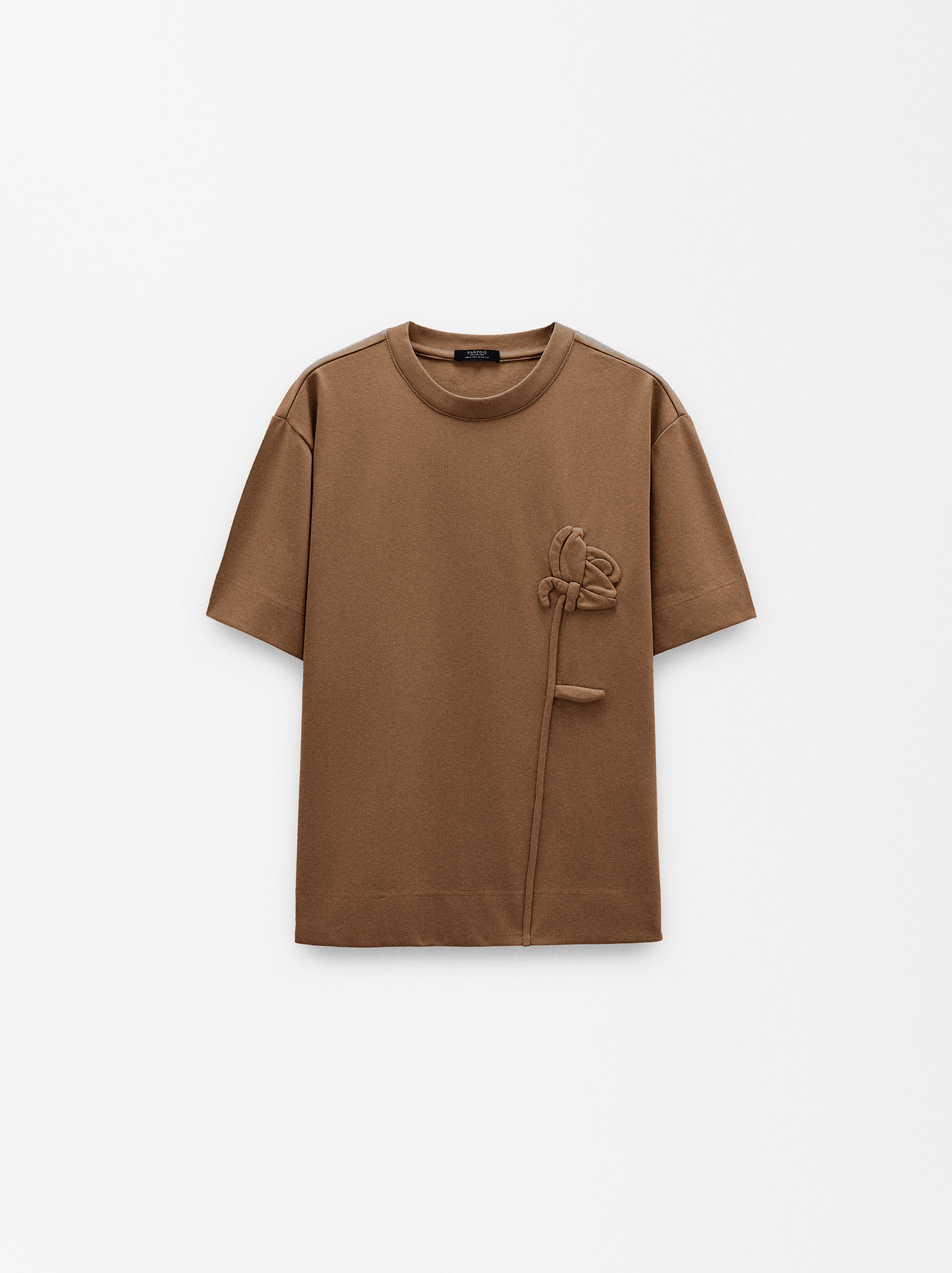 T-shirt en coton avec fleur image number 4.0