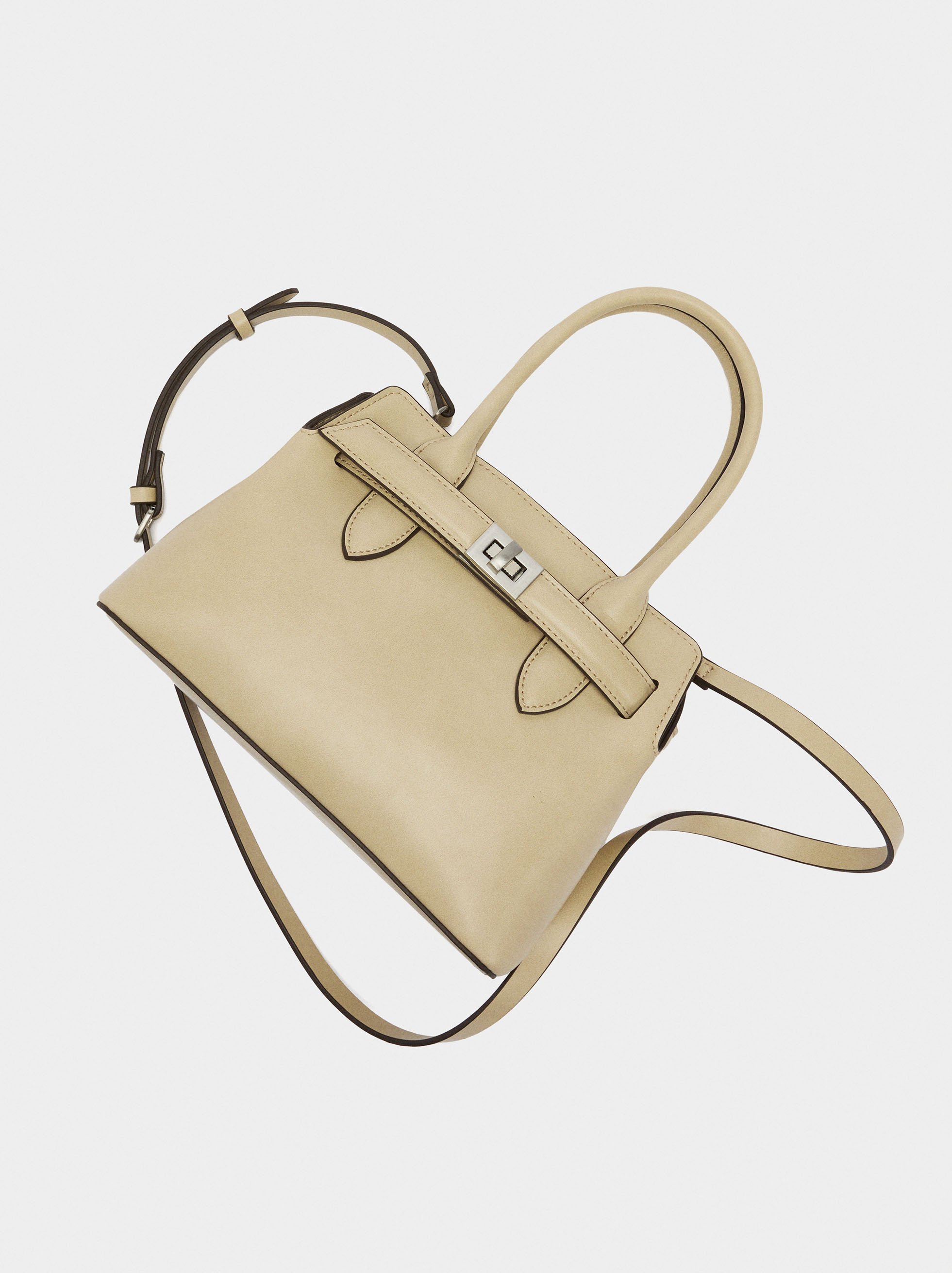 Tote bag with belt image number 4.0