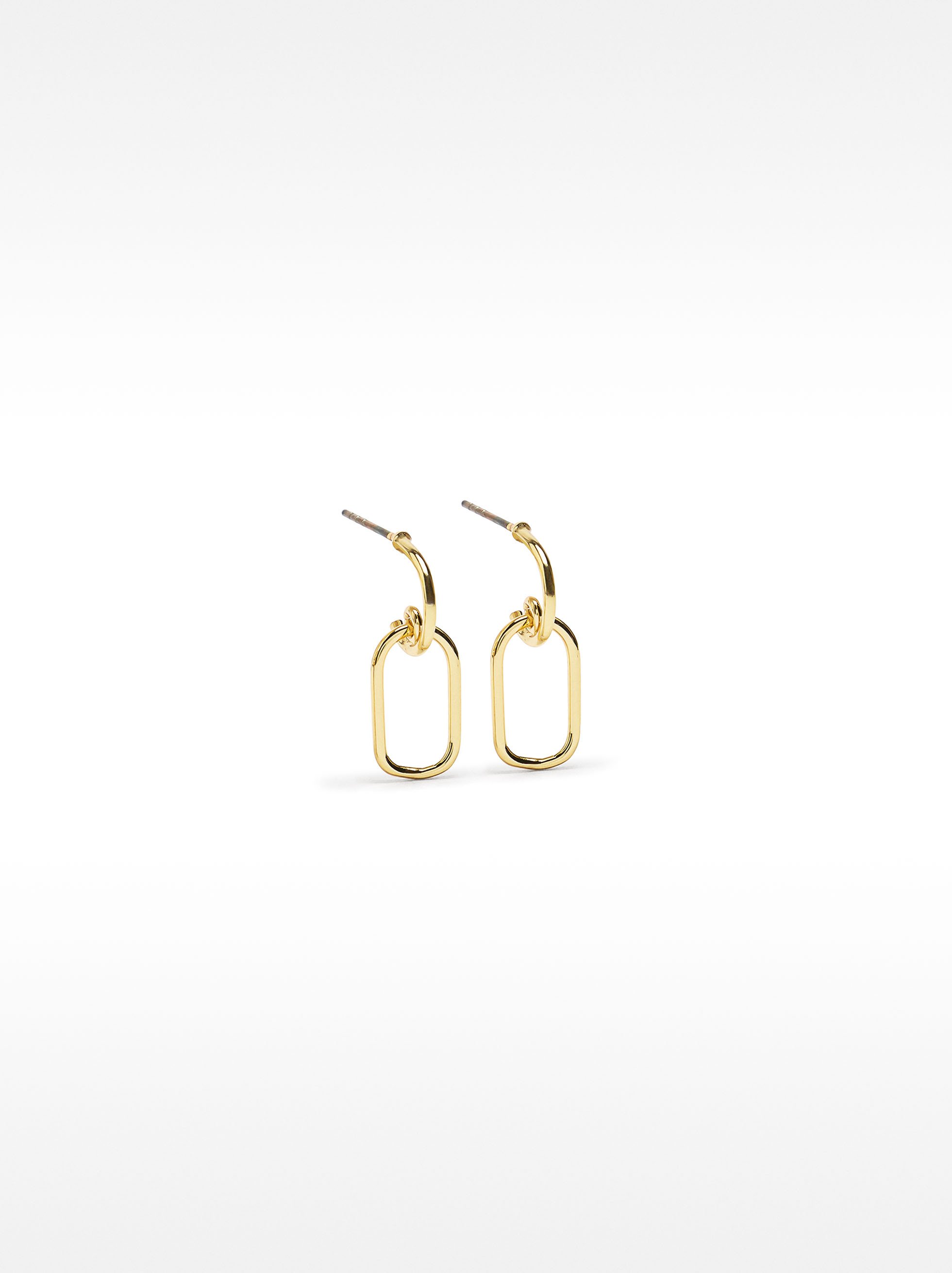 Open golden hoop earrings image number 0.0