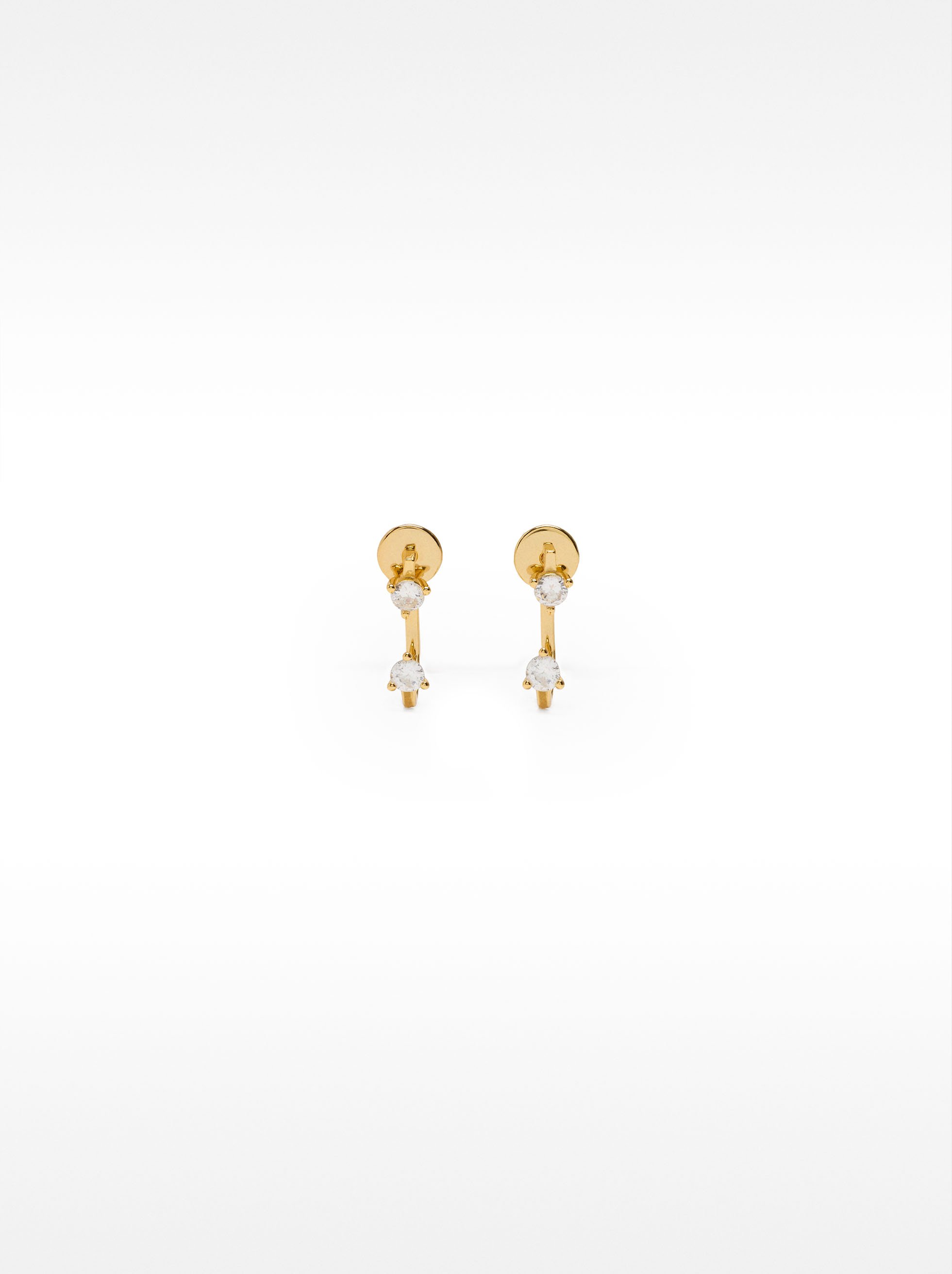 Pendientes ear jacket con circonitas - plata de ley 925 image number 0.0