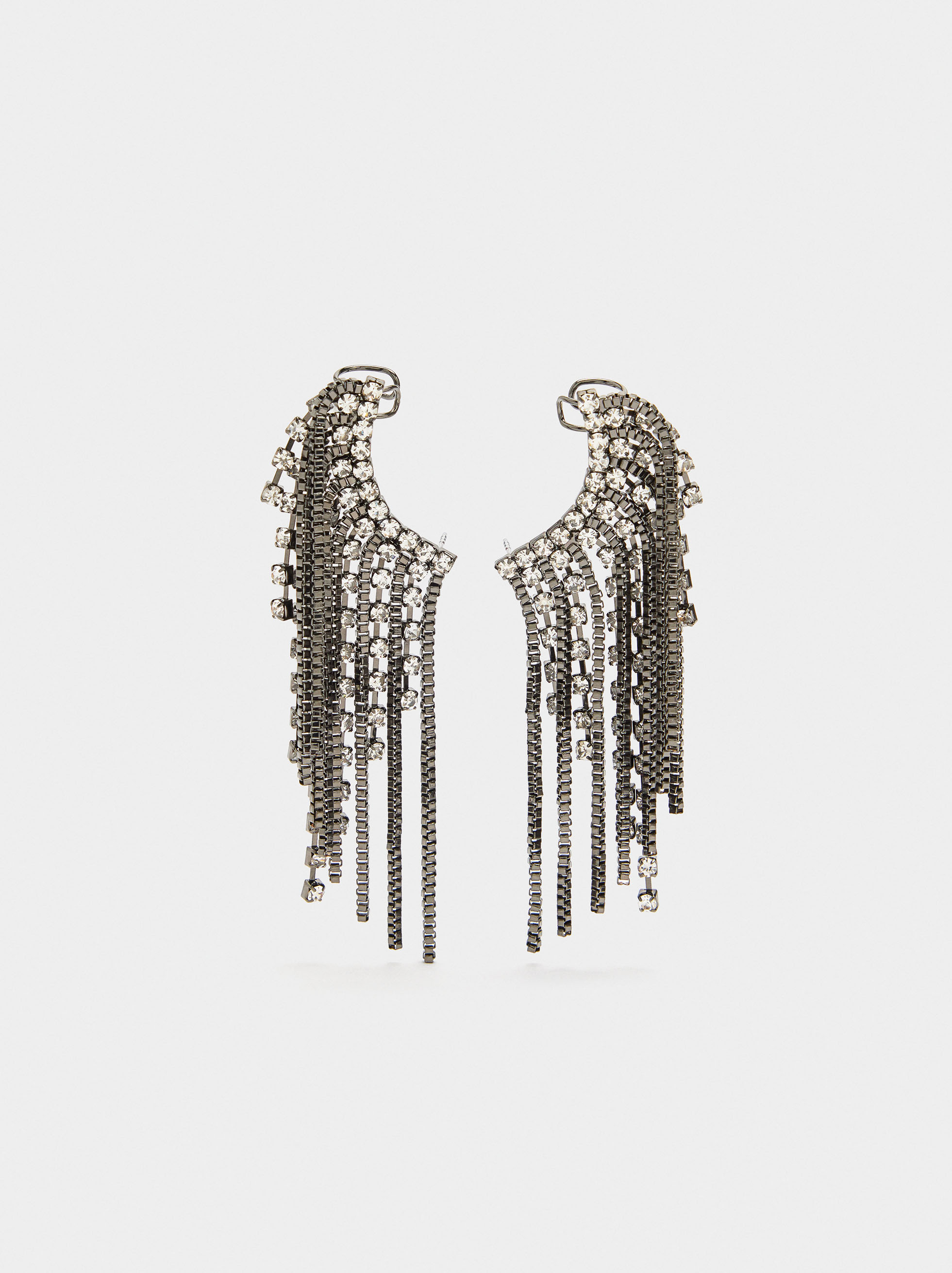 Earrings ear jacket with crystals image number 0.0